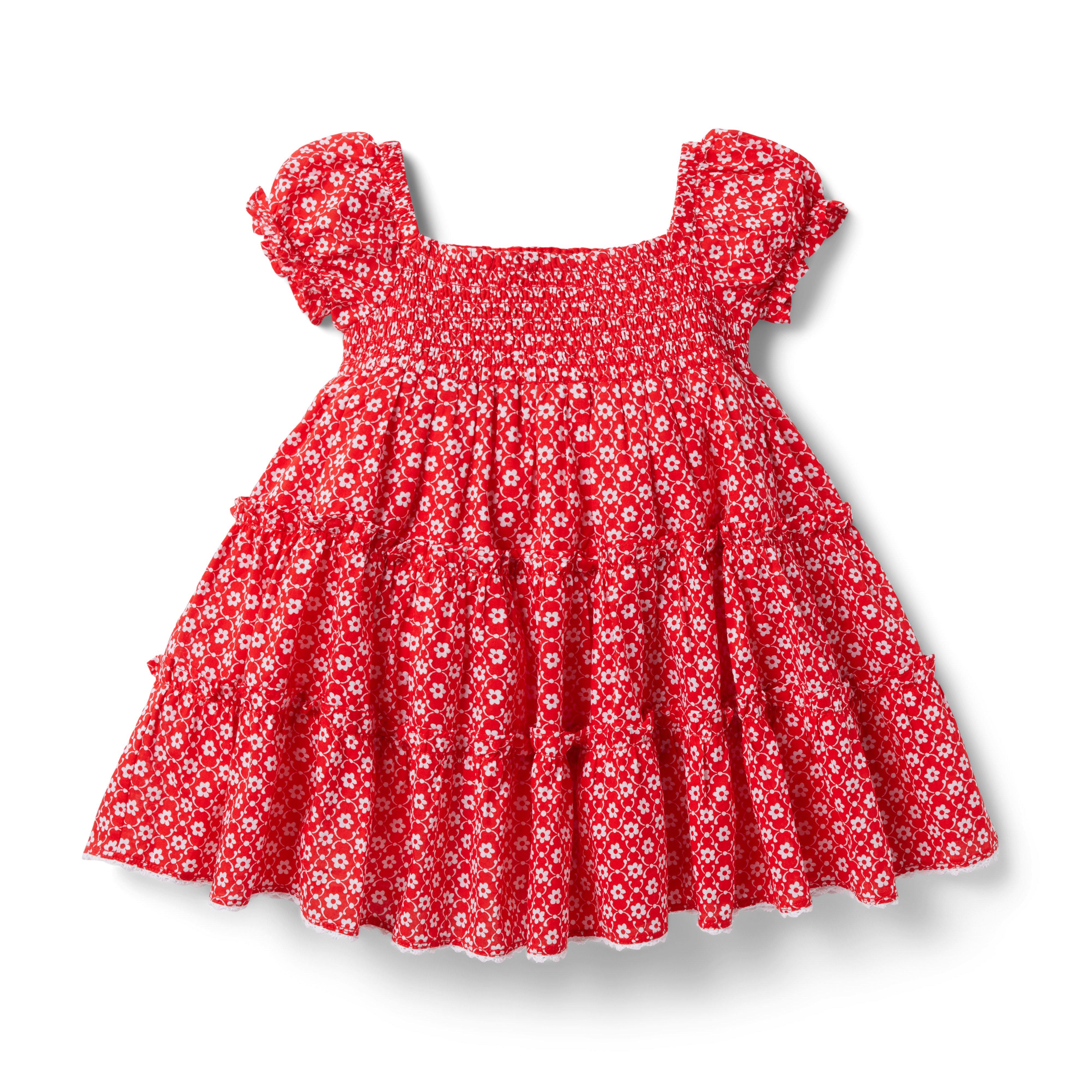 Baby Floral Smocked Puff Sleeve Dress image number 1