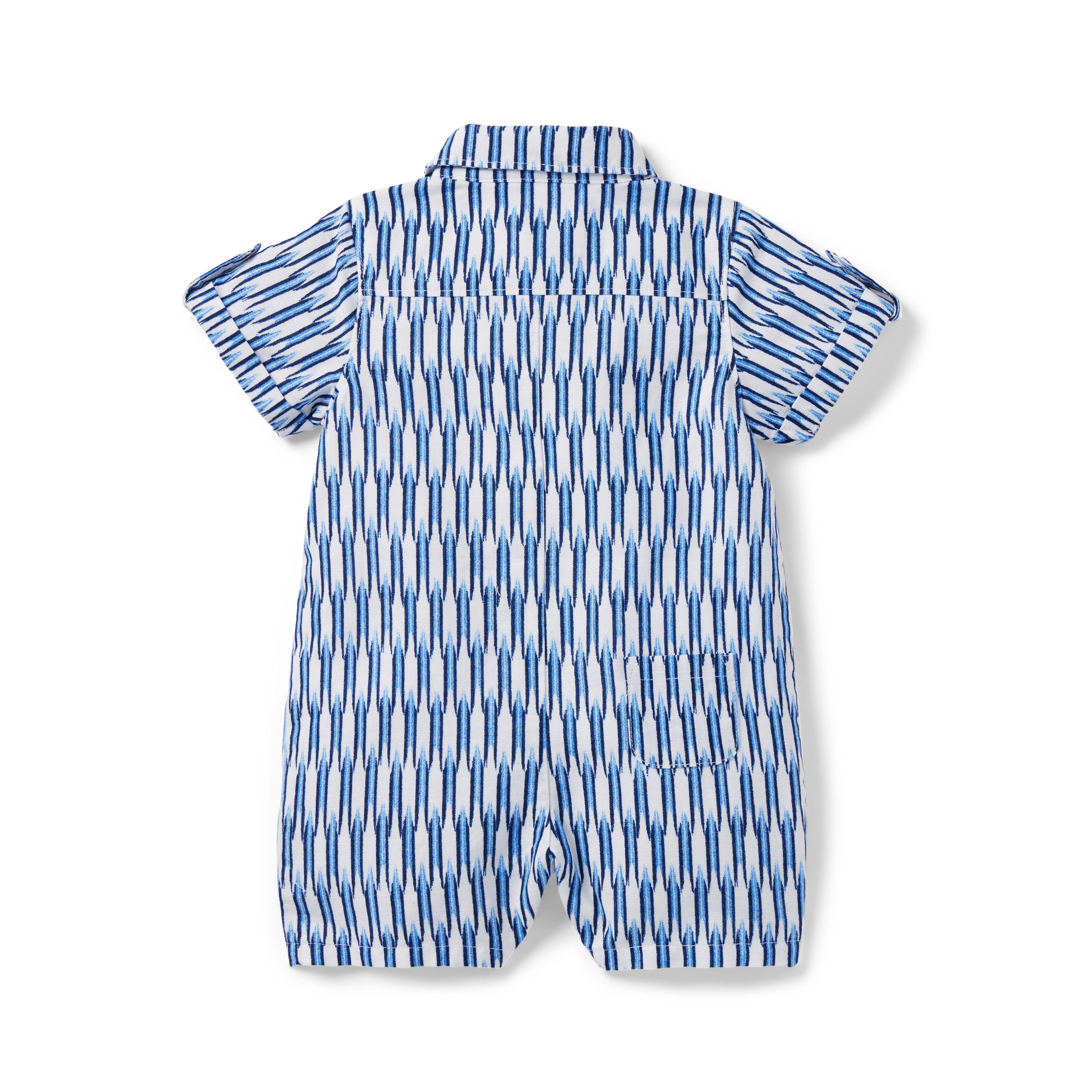 Baby Ikat Linen Romper image number 1