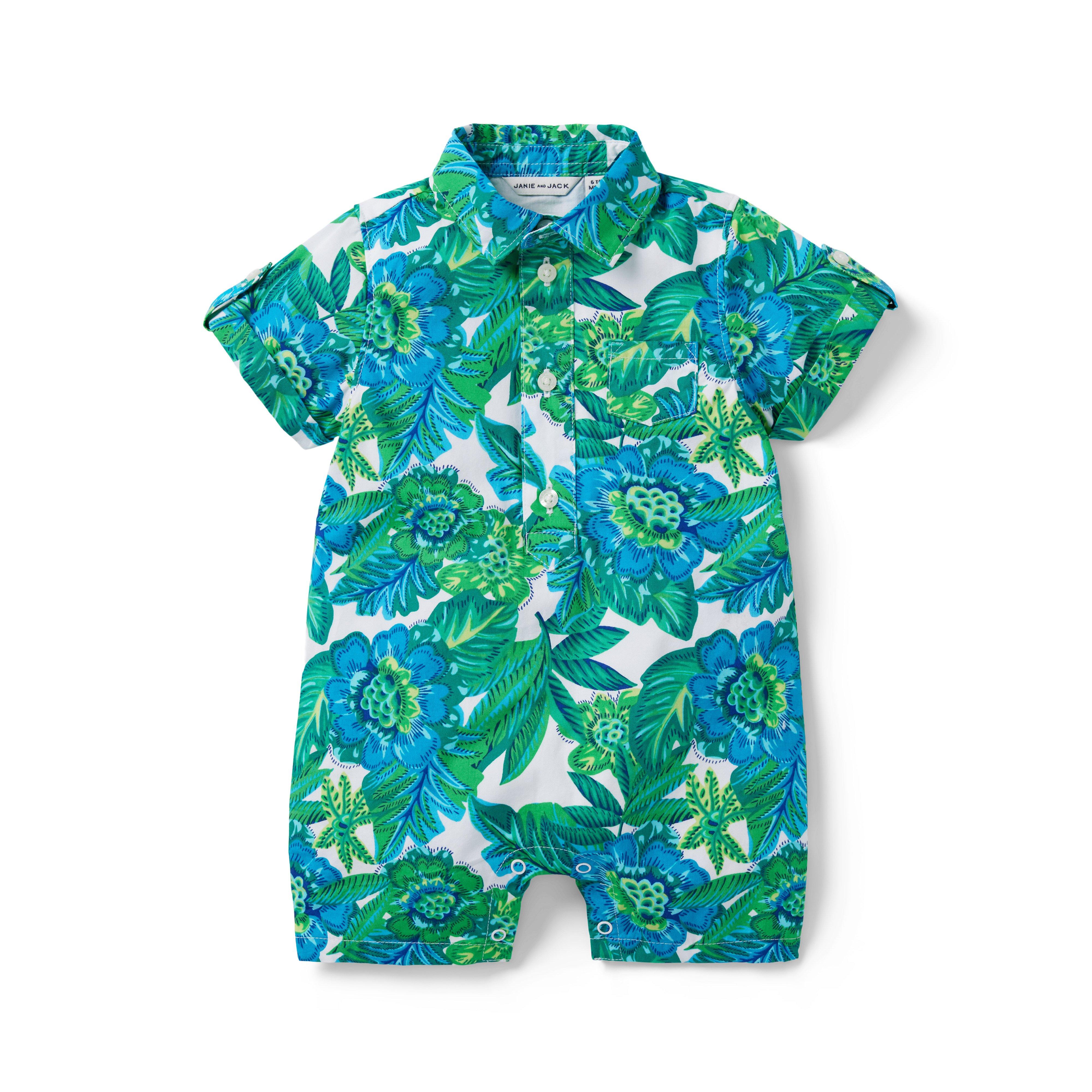 Baby Tropical Floral Romper image number 0