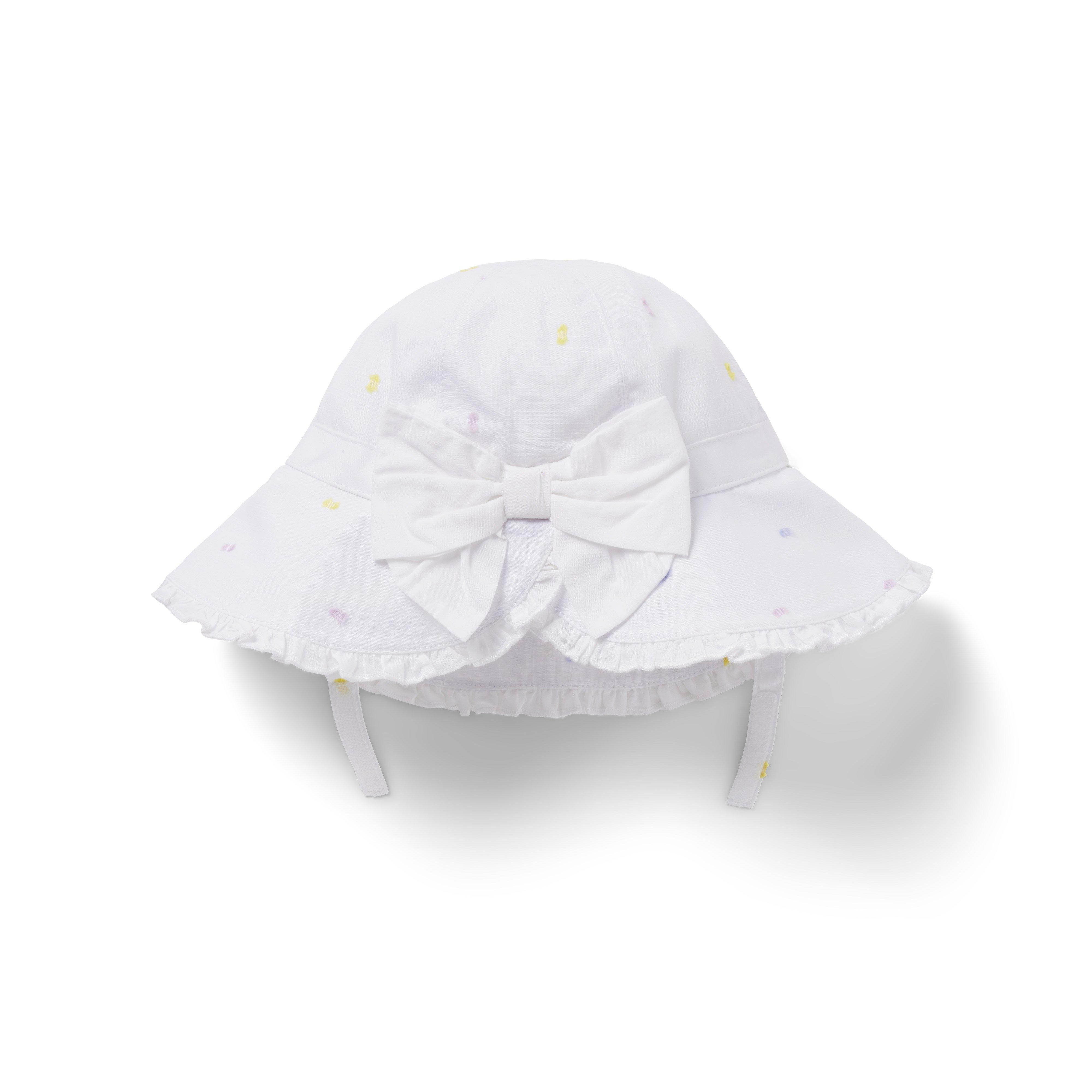Baby Swiss Dot Bow Sunhat image number 1