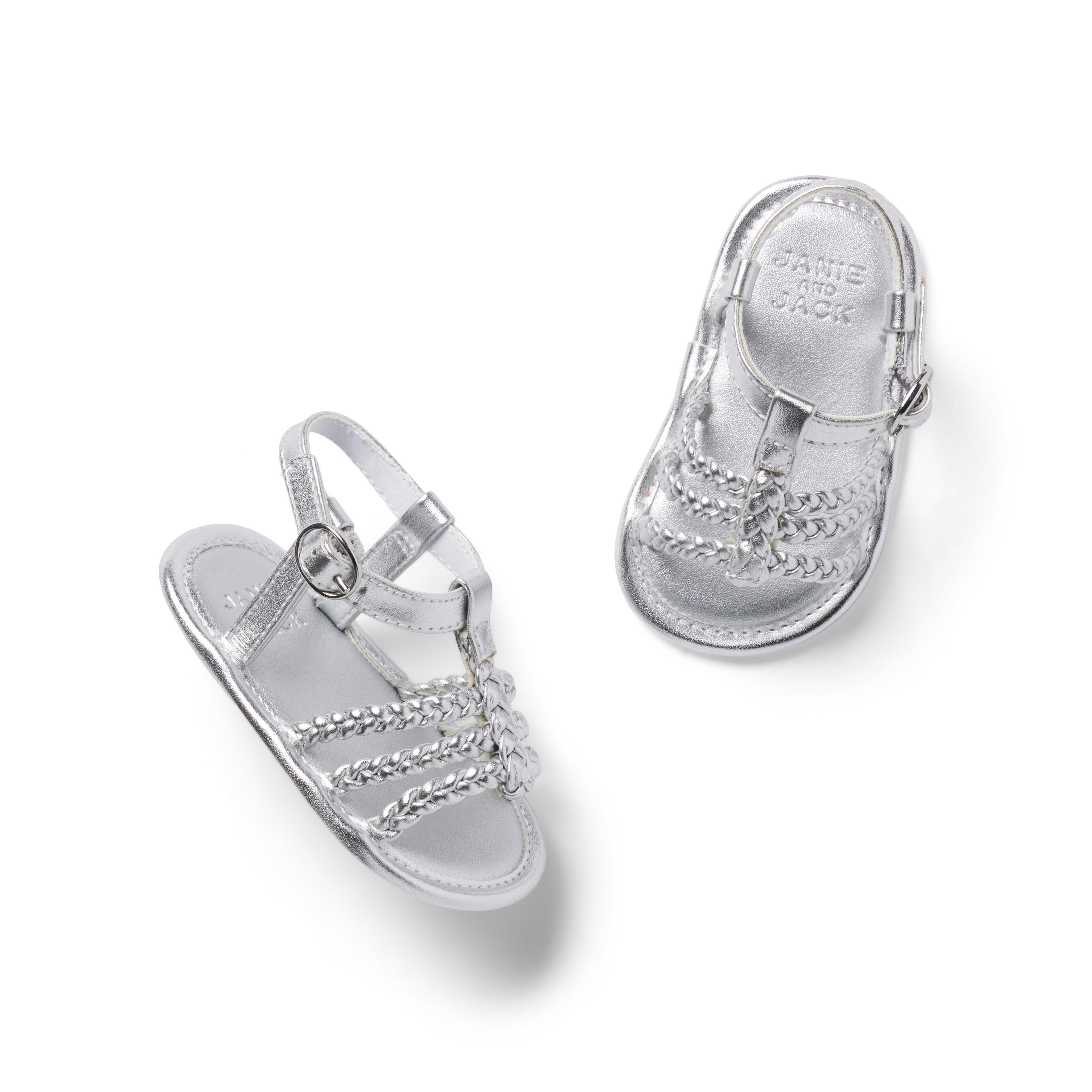 Baby Metallic Braided Sandal image number 0