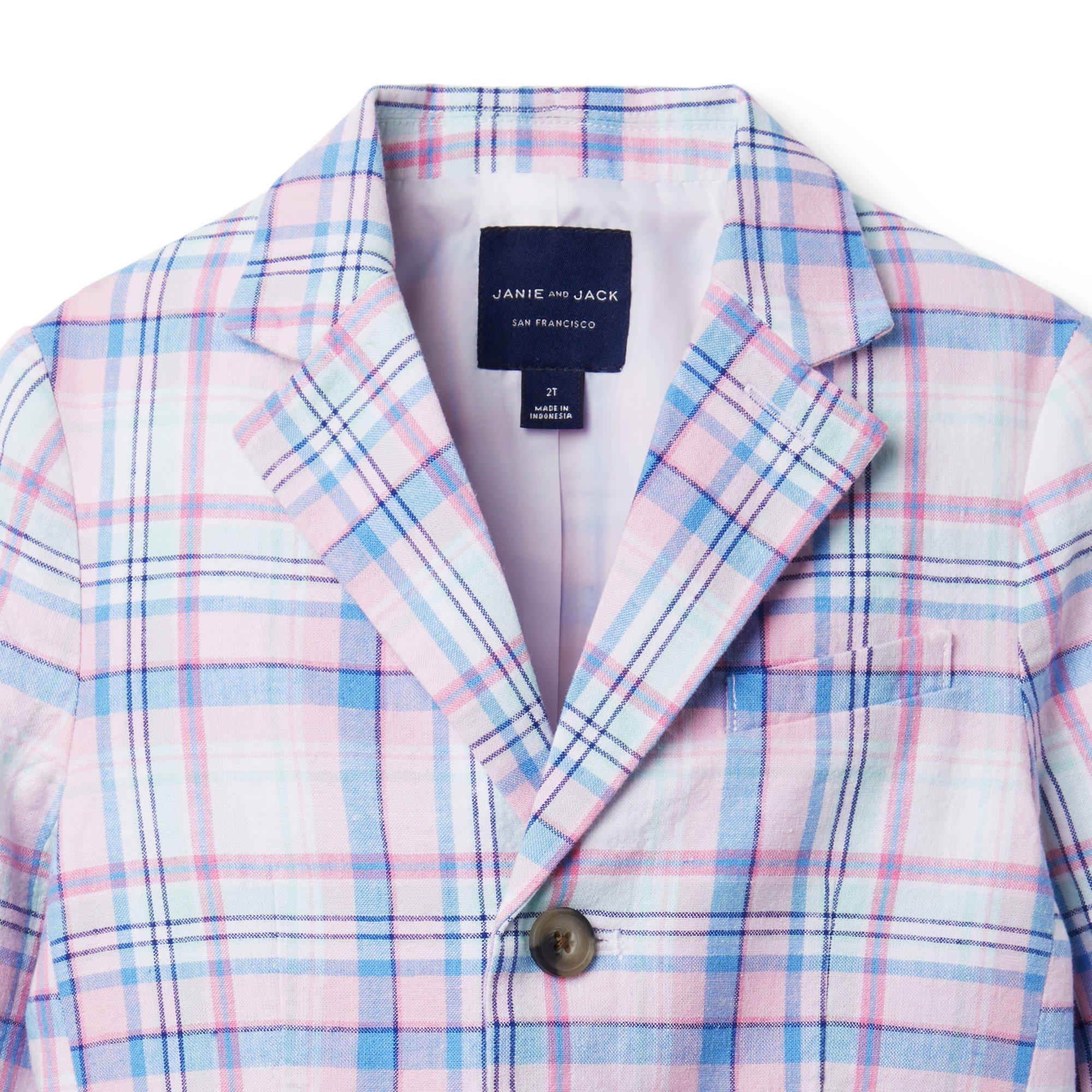 Madras Plaid Linen Blazer image number 2