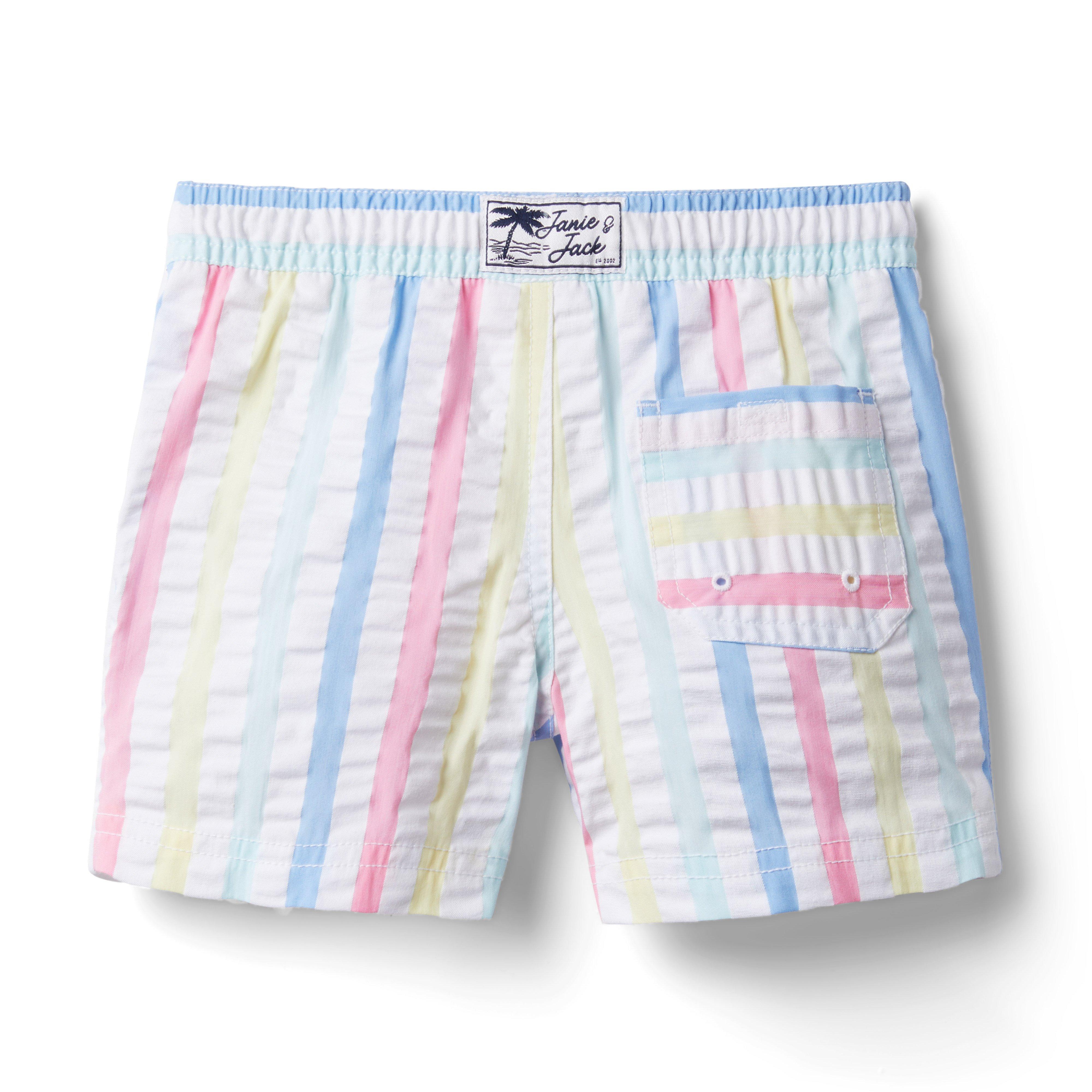 Striped Seersucker Swim Trunk image number 1