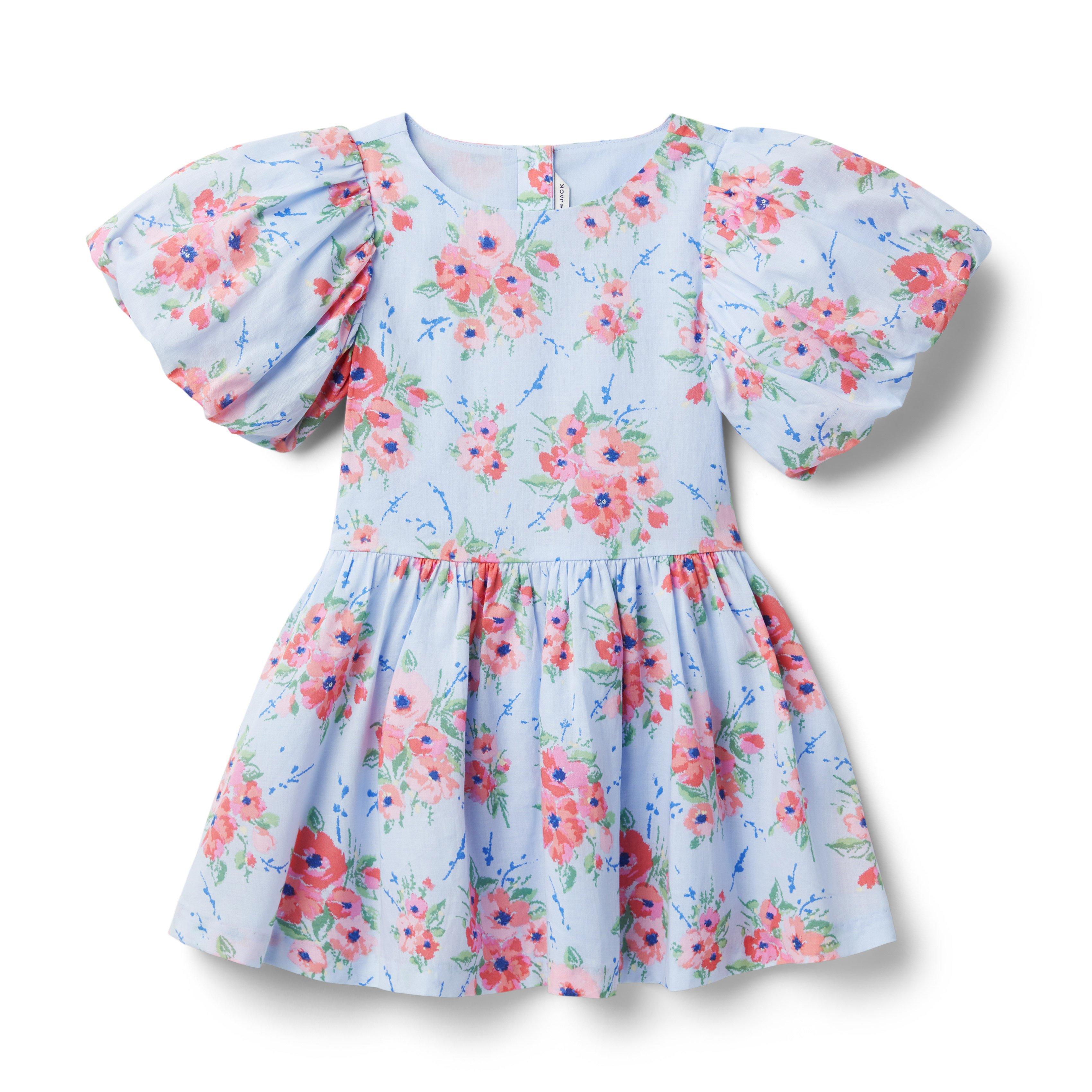 Floral Bubble Sleeve Dress image number 0