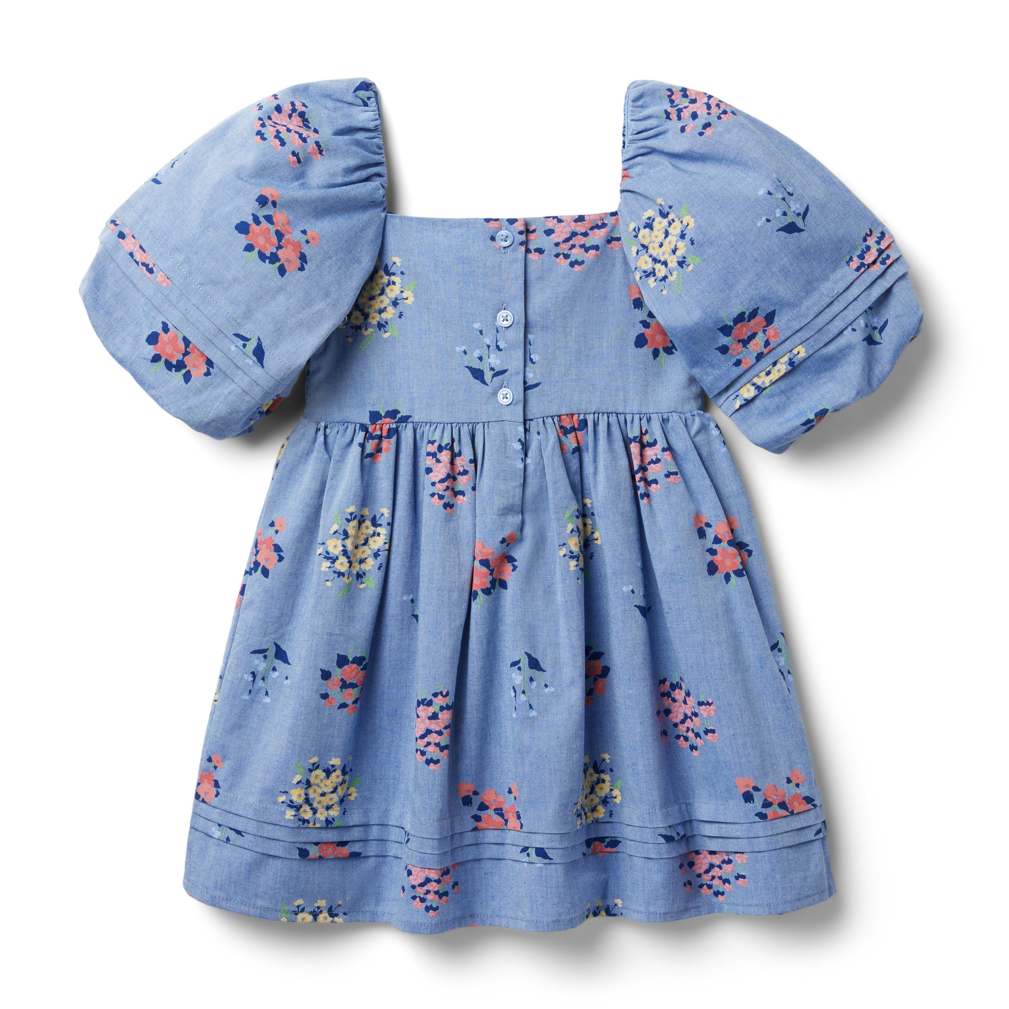 Floral Smocked Bubble Sleeve Dress image number 1