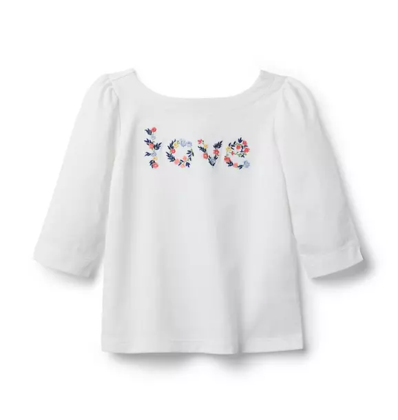 Embroidered Love Tee