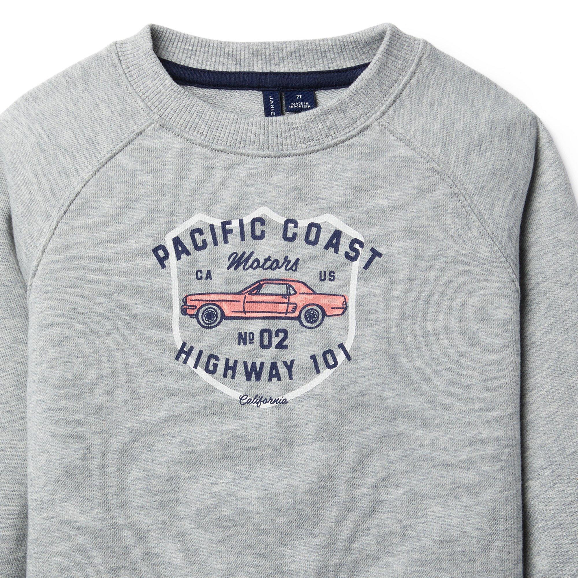Striped Cuff Car Sweatshirt image number 1