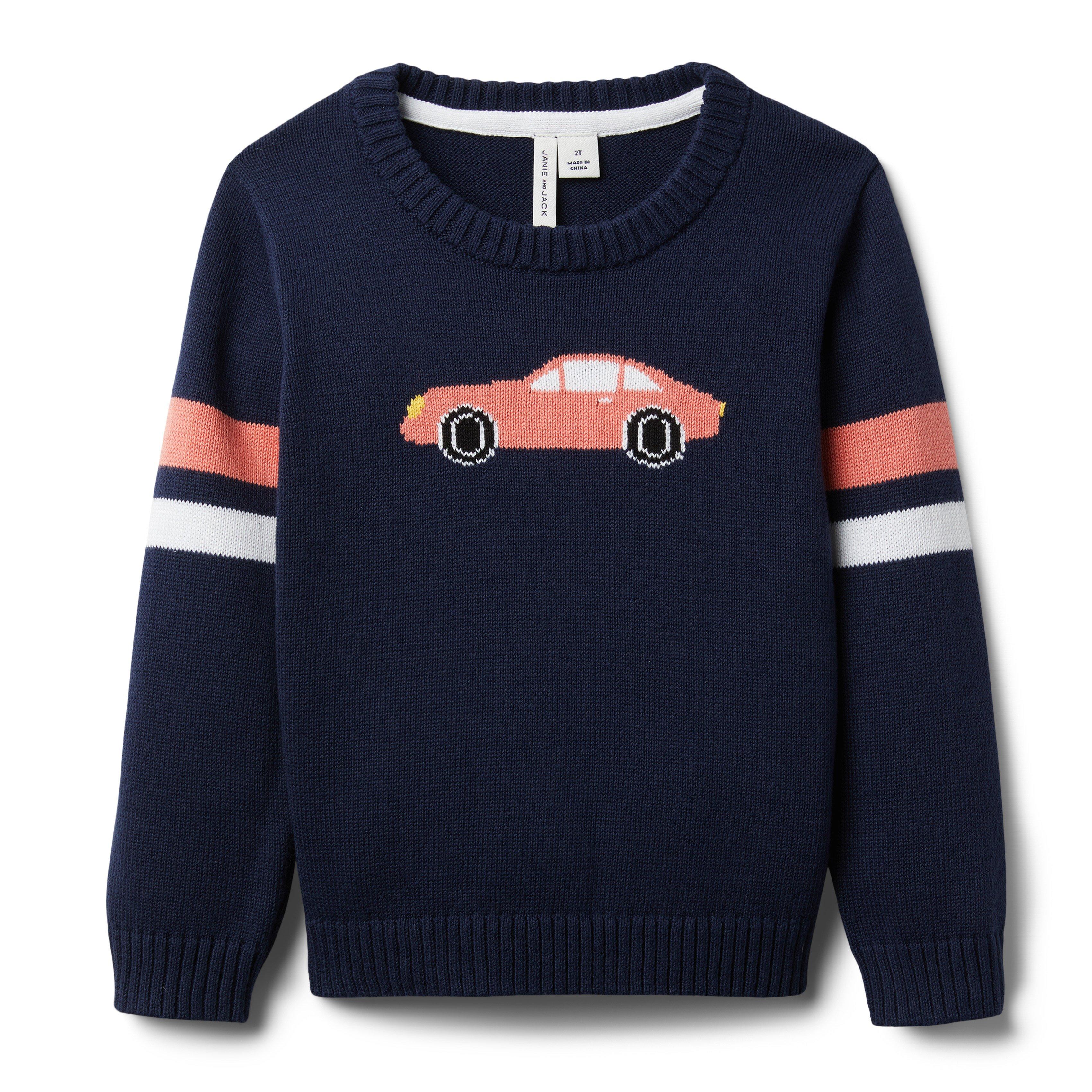 Striped Sleeve Car Sweater image number 0