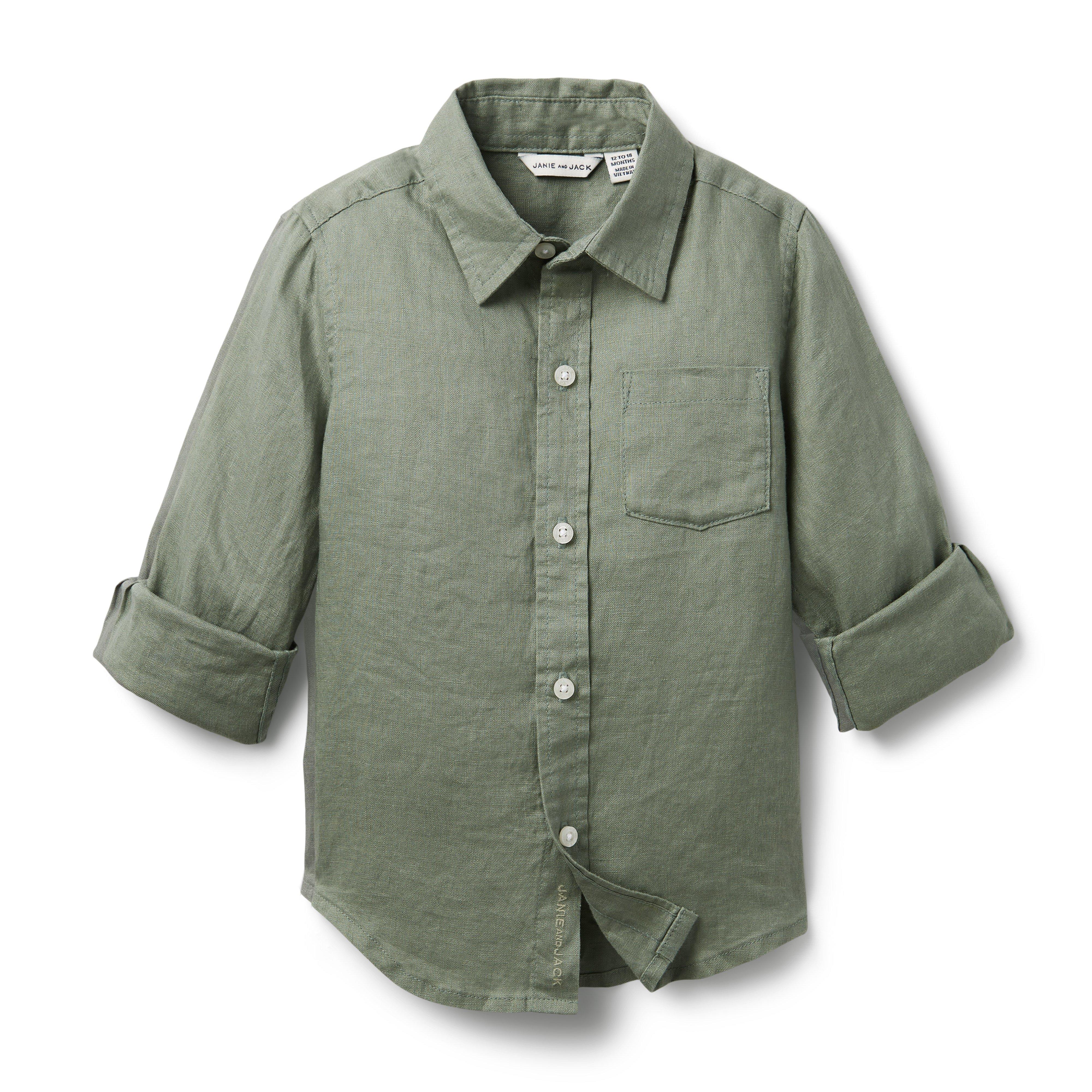 Linen Roll-Cuff Shirt image number 0