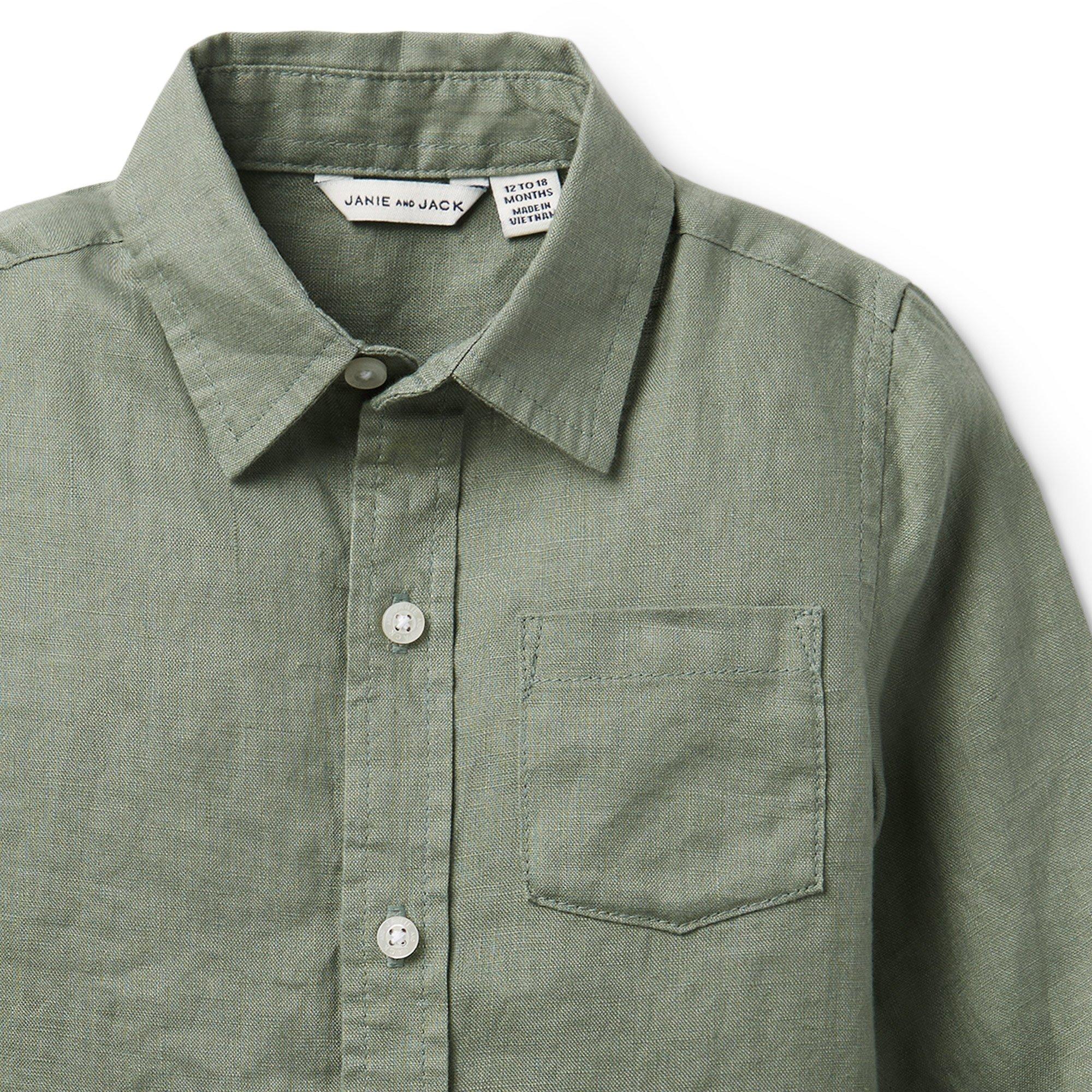 Linen Roll-Cuff Shirt image number 3
