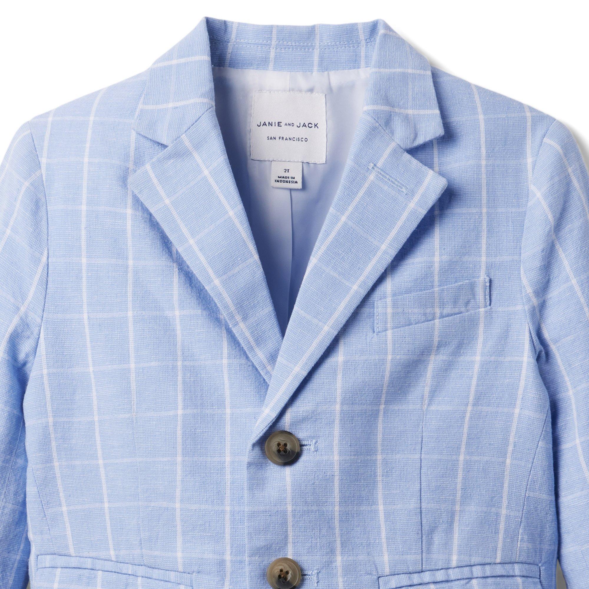 Tattersall Linen Blazer image number 3