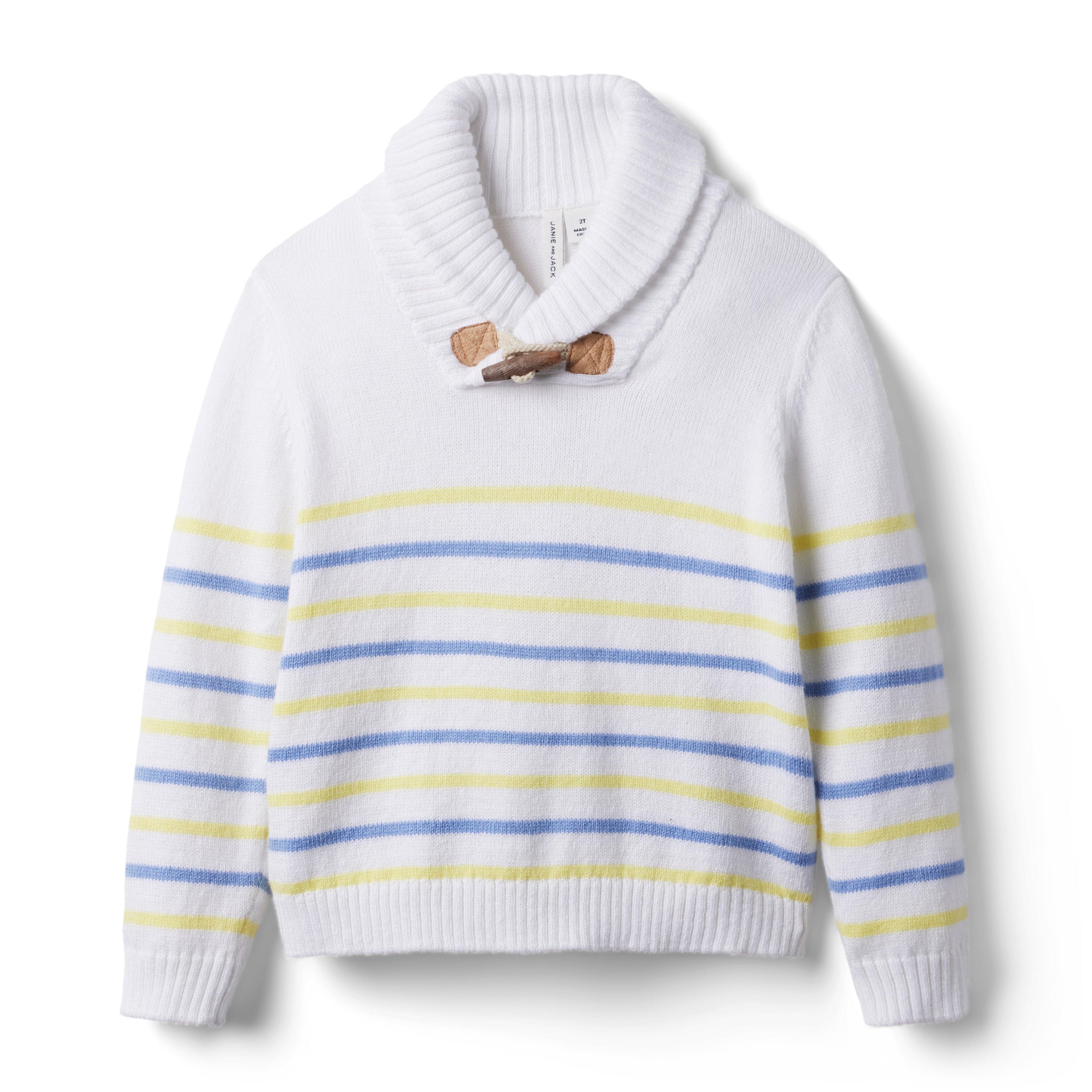 Striped Shawl Collar Sweater
