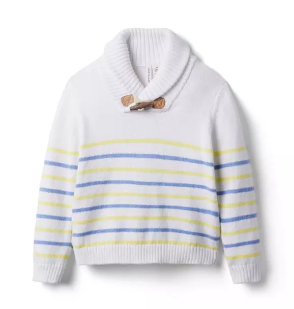 Striped Shawl Collar Sweater