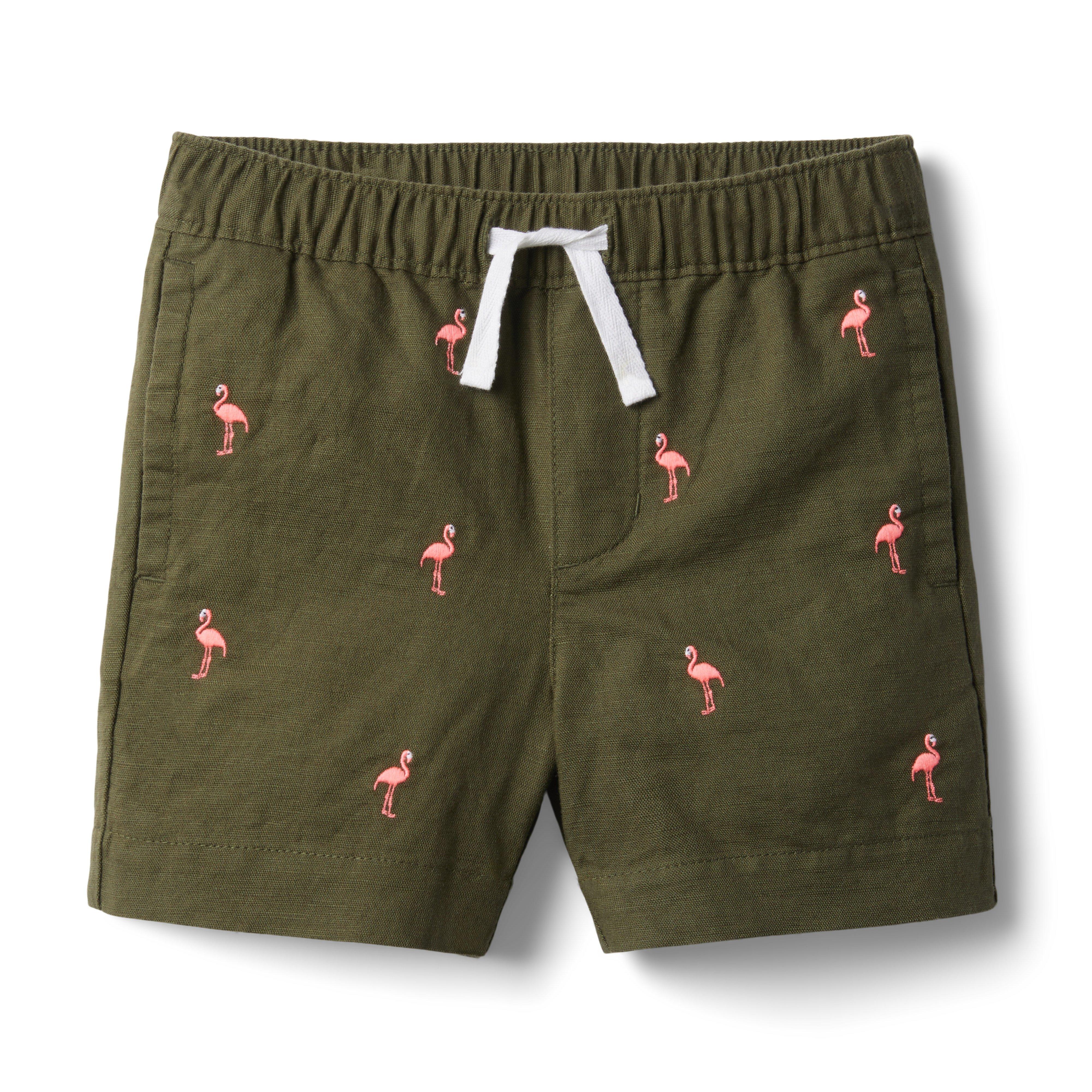 Flamingo Linen Pull-On Short image number 0