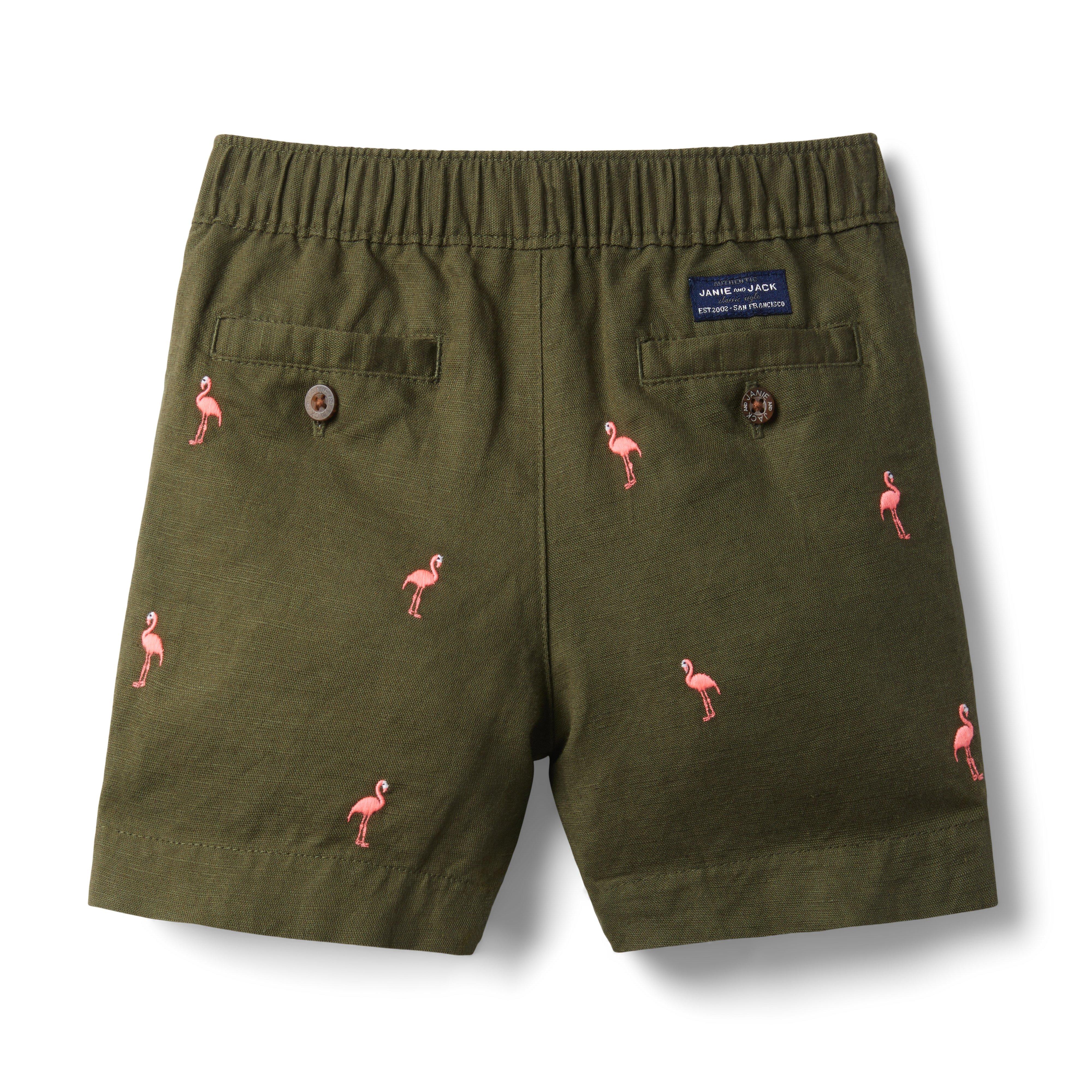 Flamingo Linen Pull-On Short image number 1