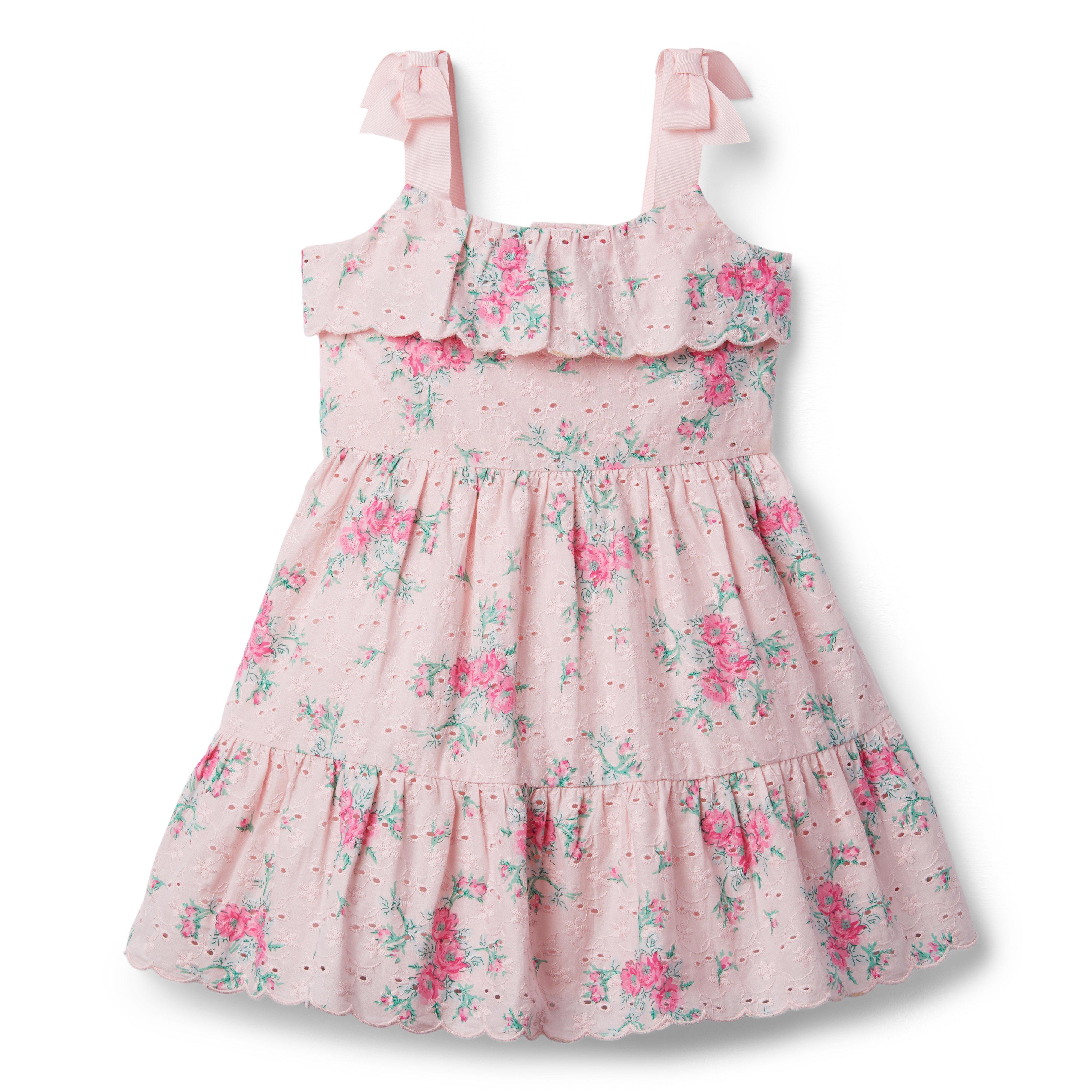 Girl Crystal Rose Floral Floral Eyelet Dress by Janie and Jack