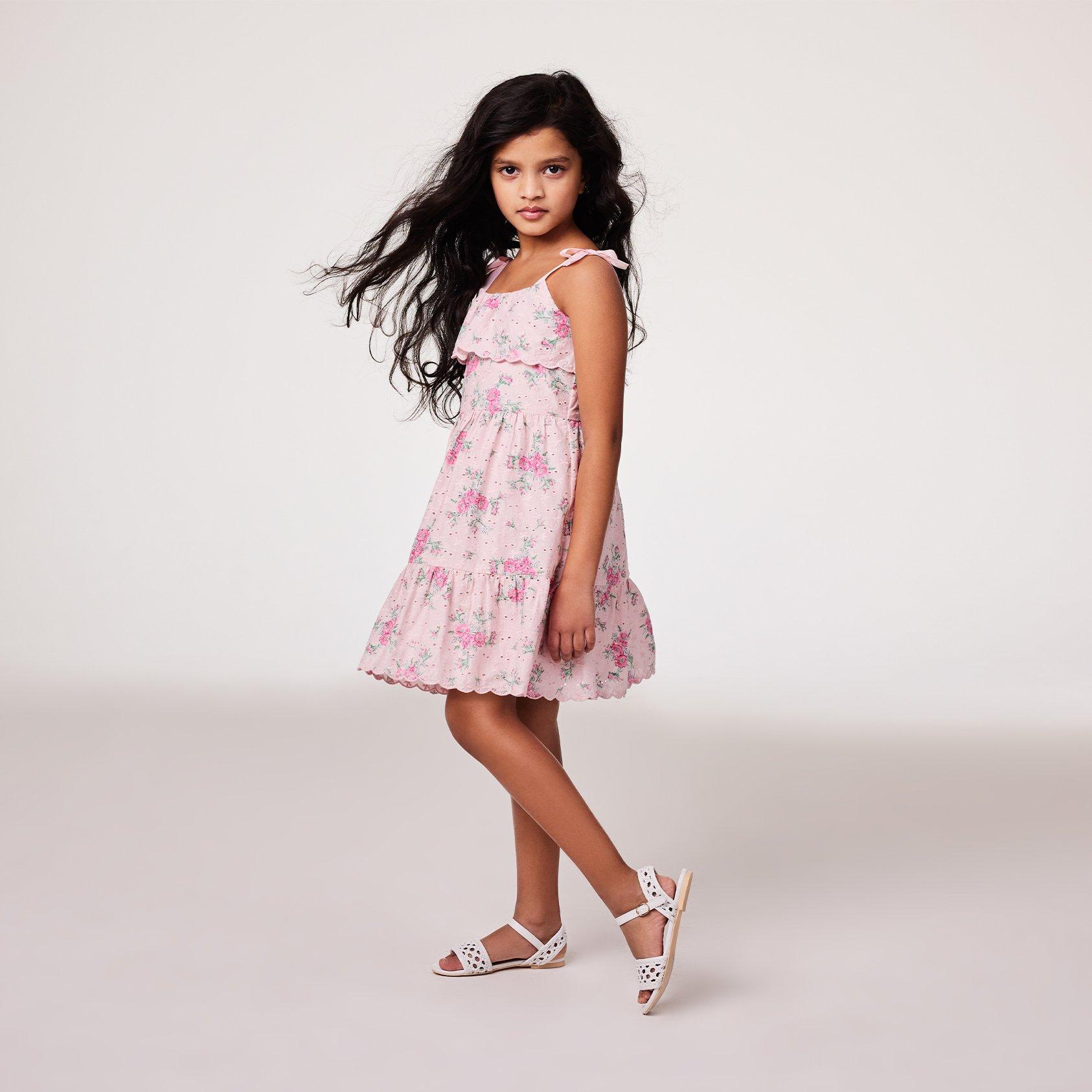 Girl Crystal Rose Floral Floral Eyelet Dress by Janie and Jack