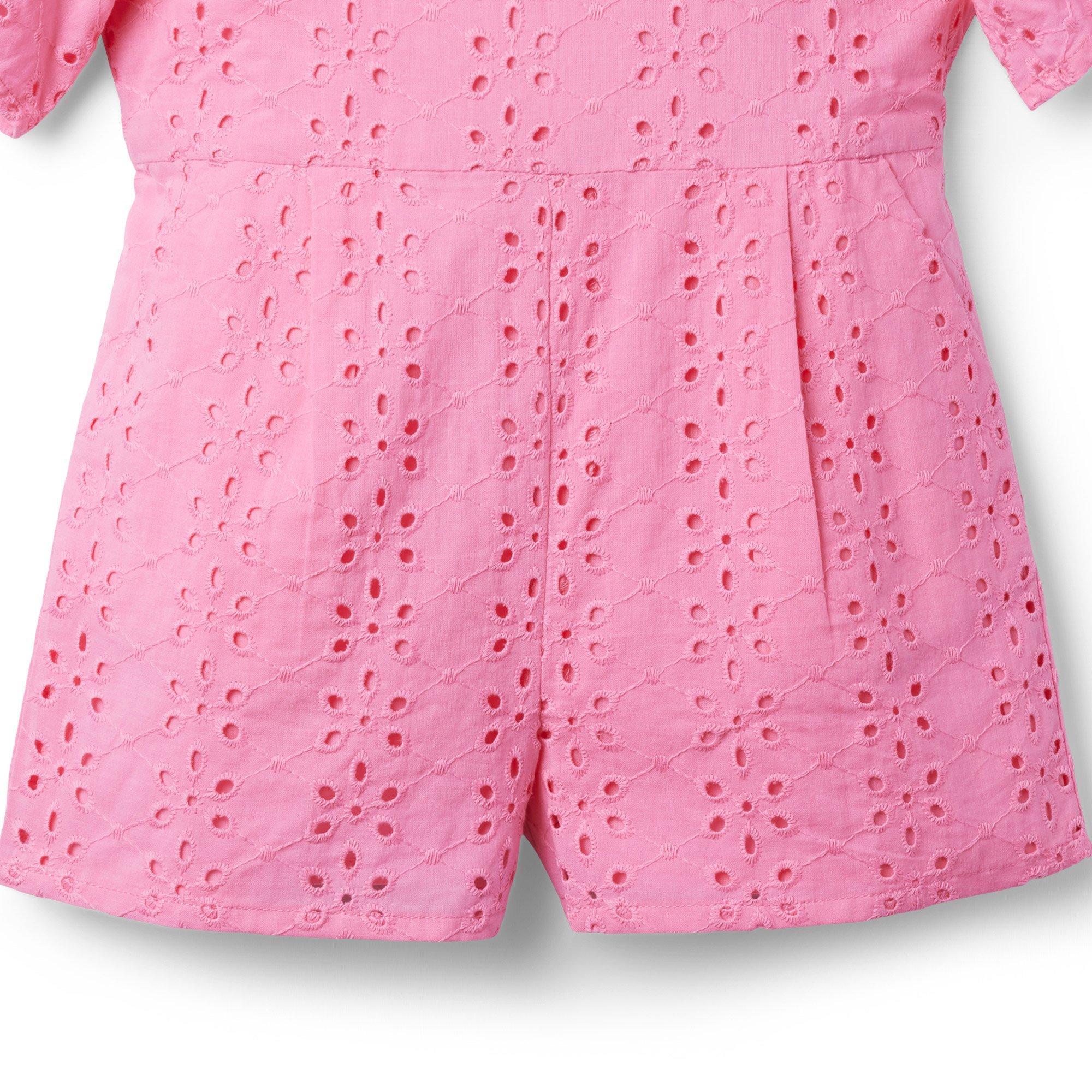 Eyelet Flutter Sleeve Romper image number 4