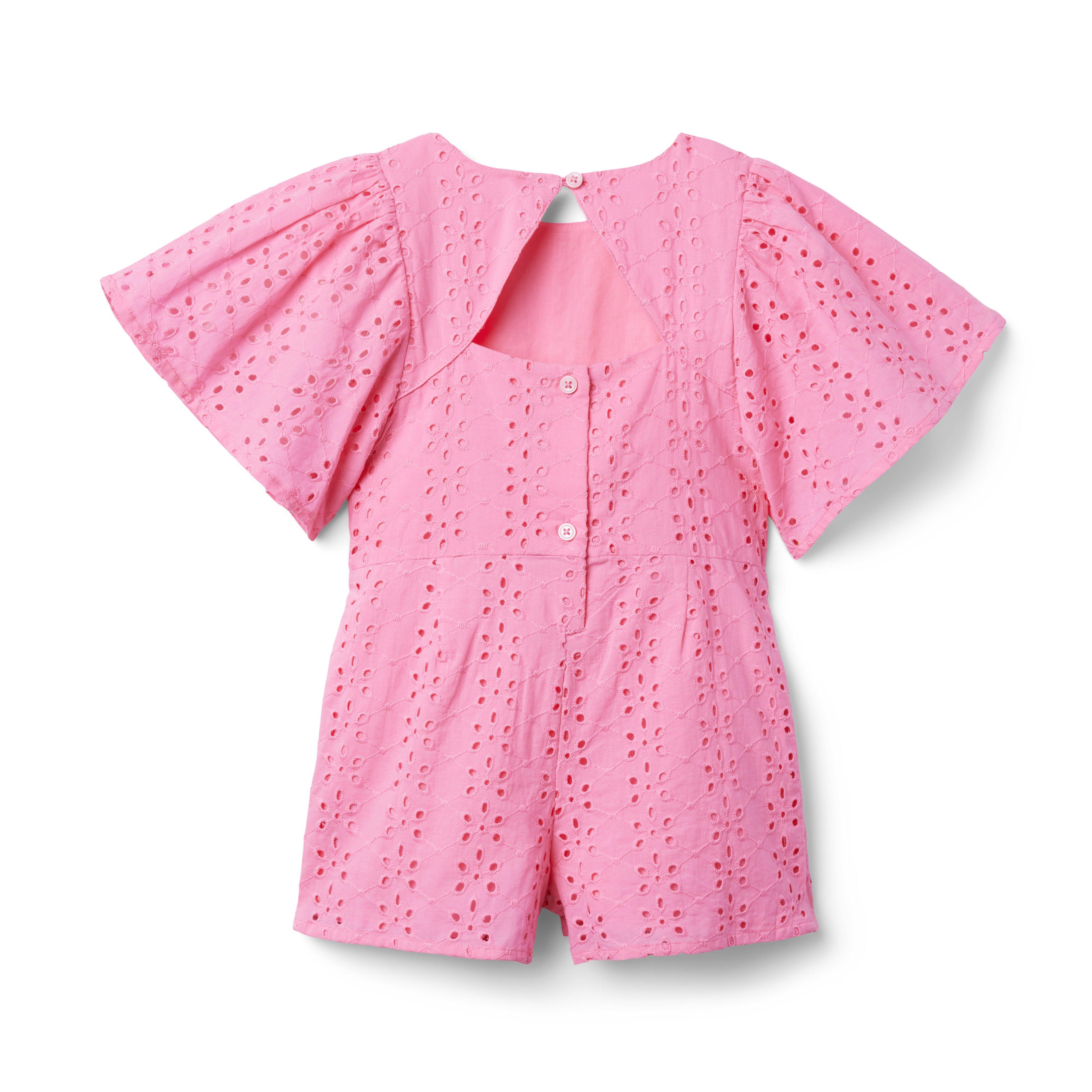 Eyelet Flutter Sleeve Romper image number 2