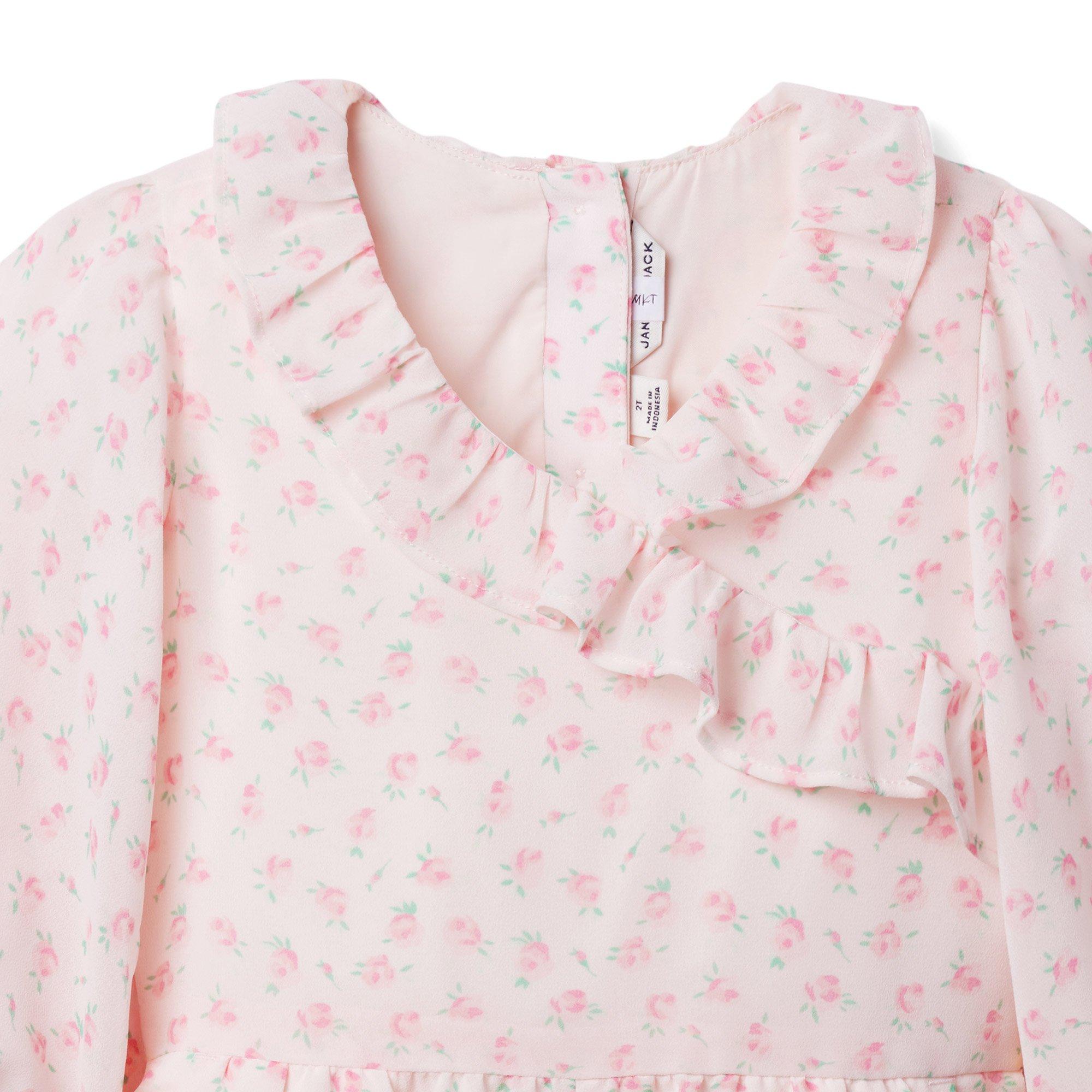 Floral Ruffle Trim Romper image number 3