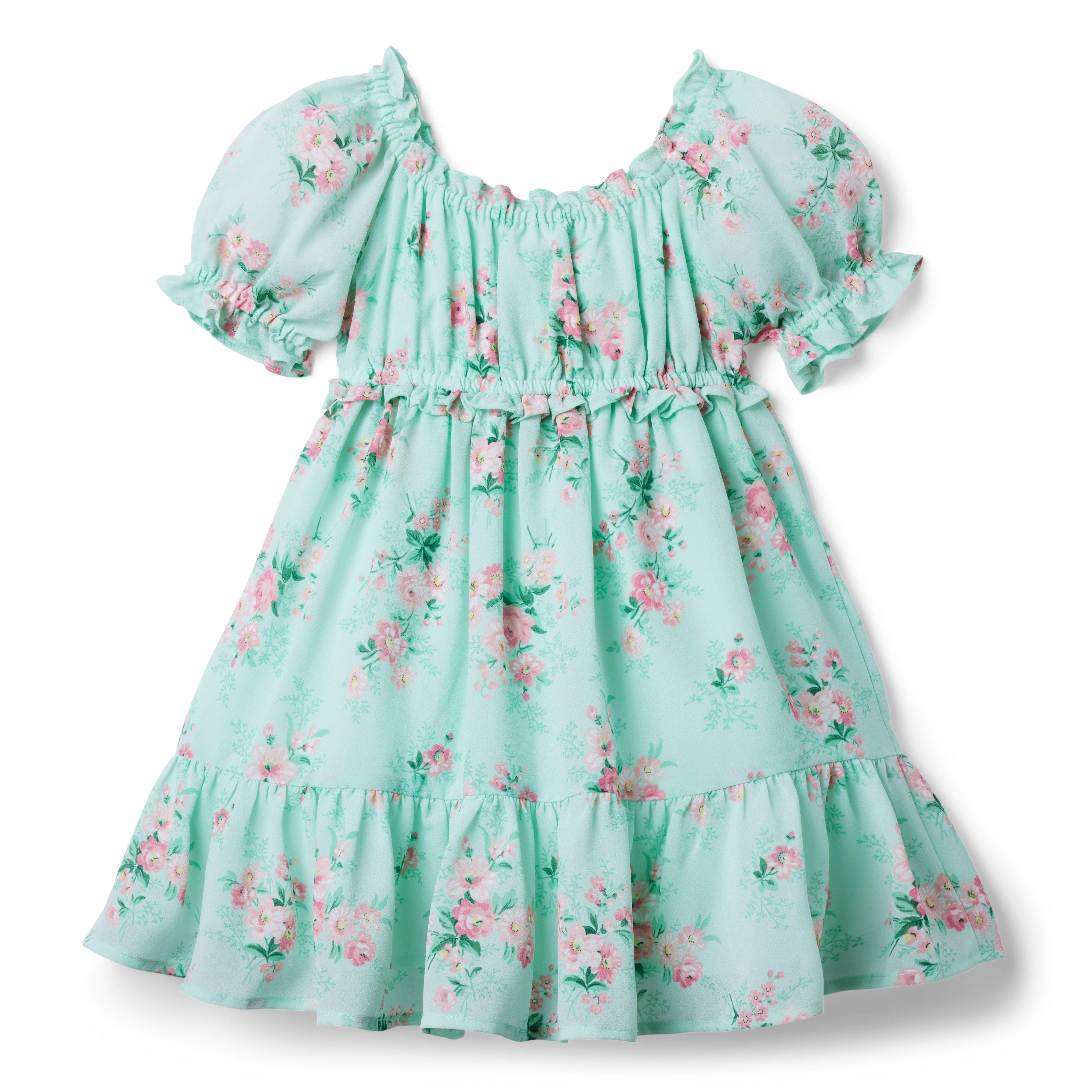 Floral Chiffon Puff Sleeve Dress image number 2
