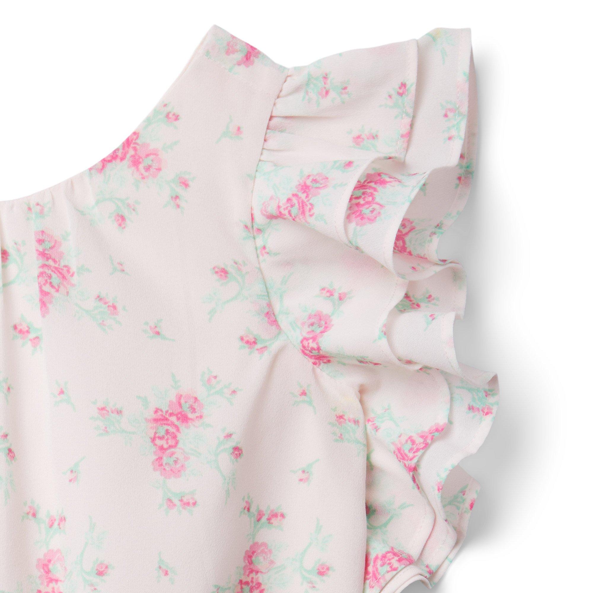 Floral Ruffle Sleeve Top image number 2