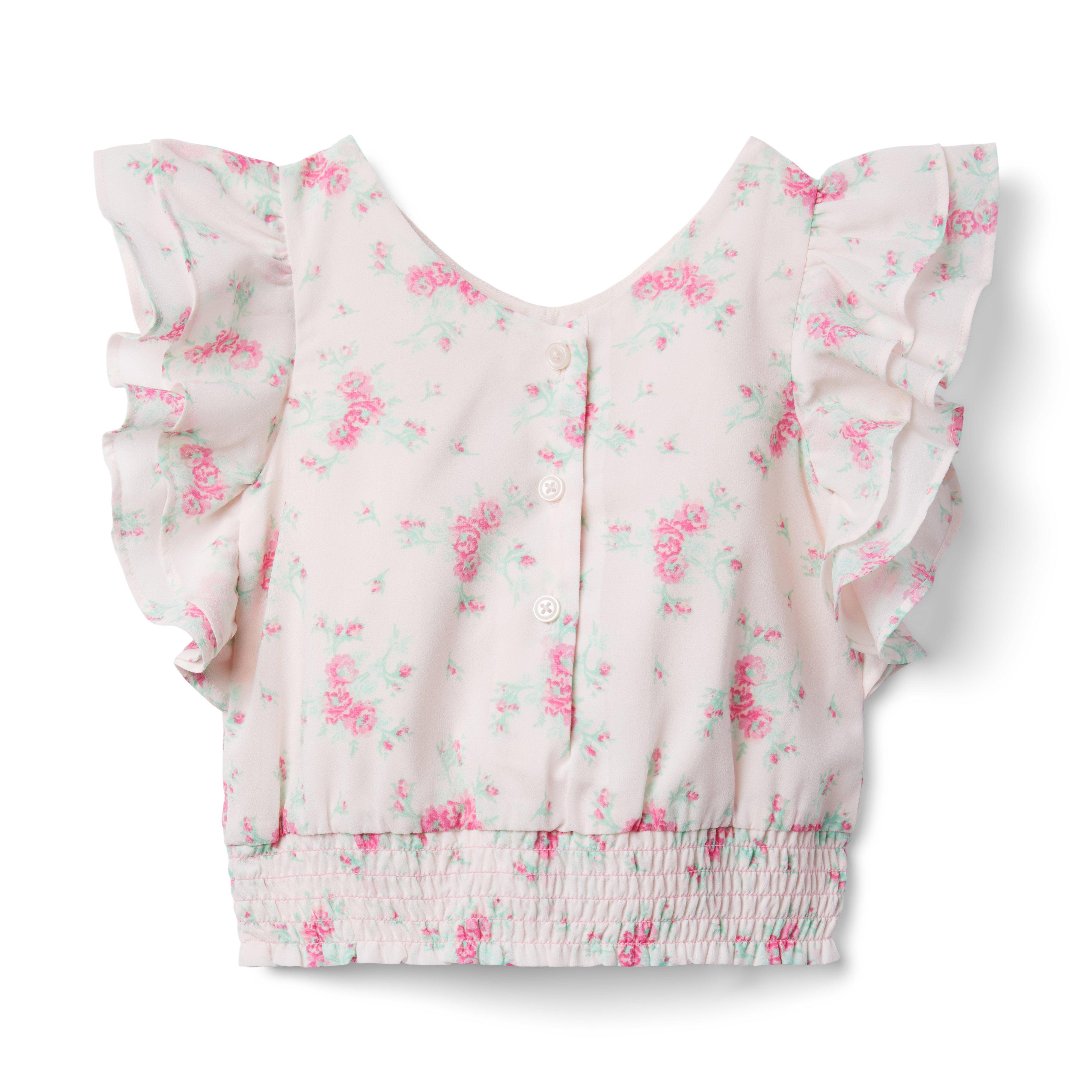 Floral Ruffle Sleeve Top image number 1