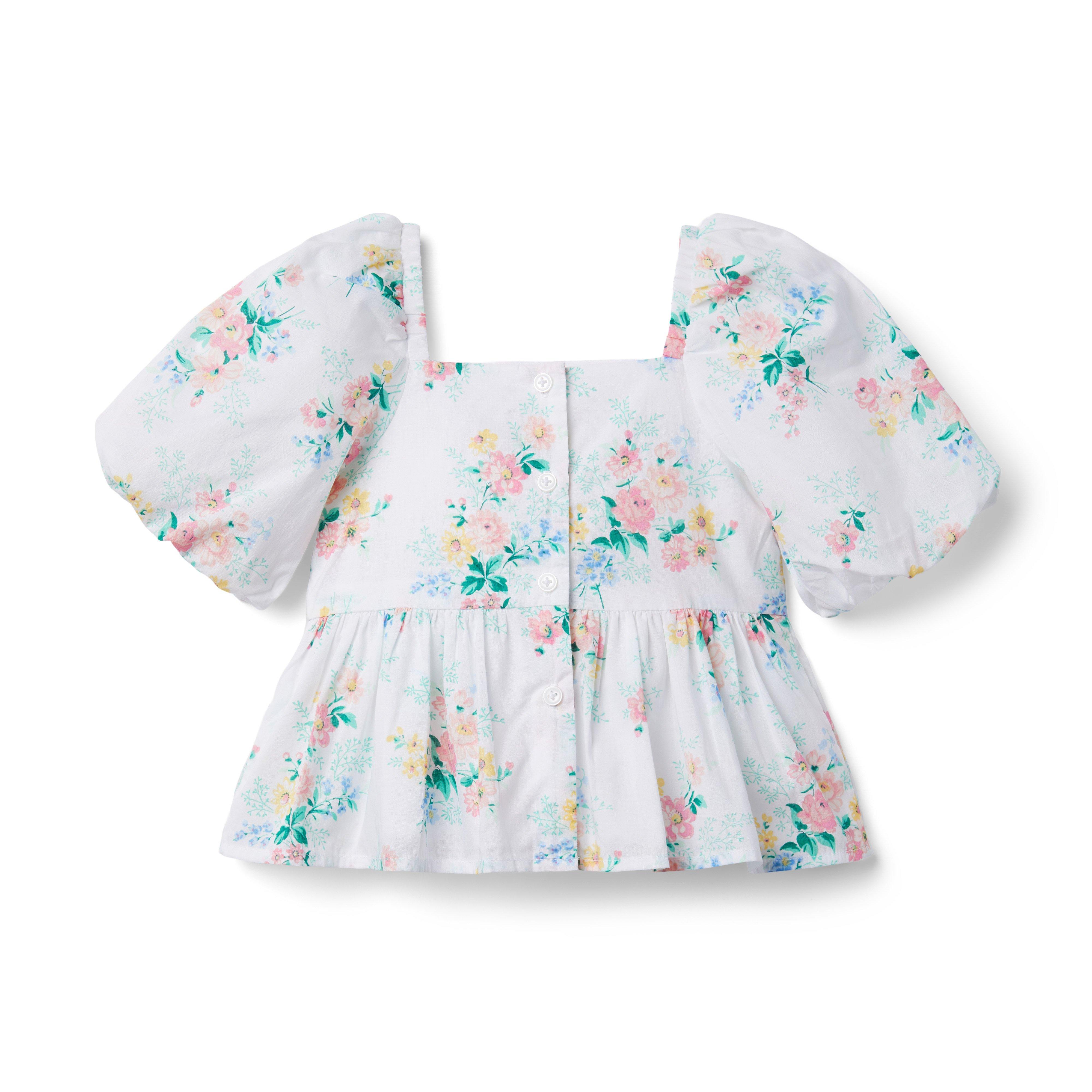 Floral Bubble Sleeve Top image number 1