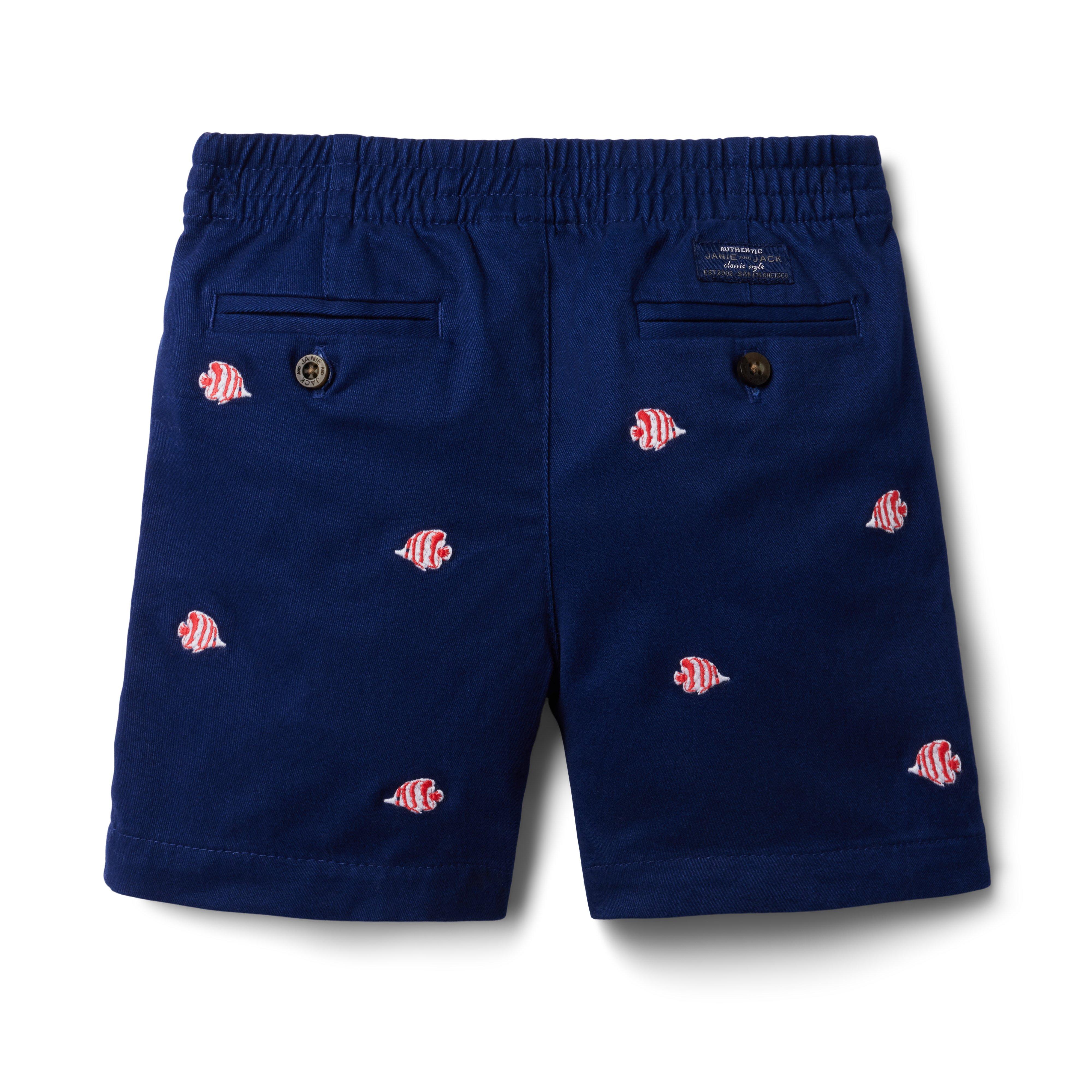 Embroidered Fish Twill Short image number 1