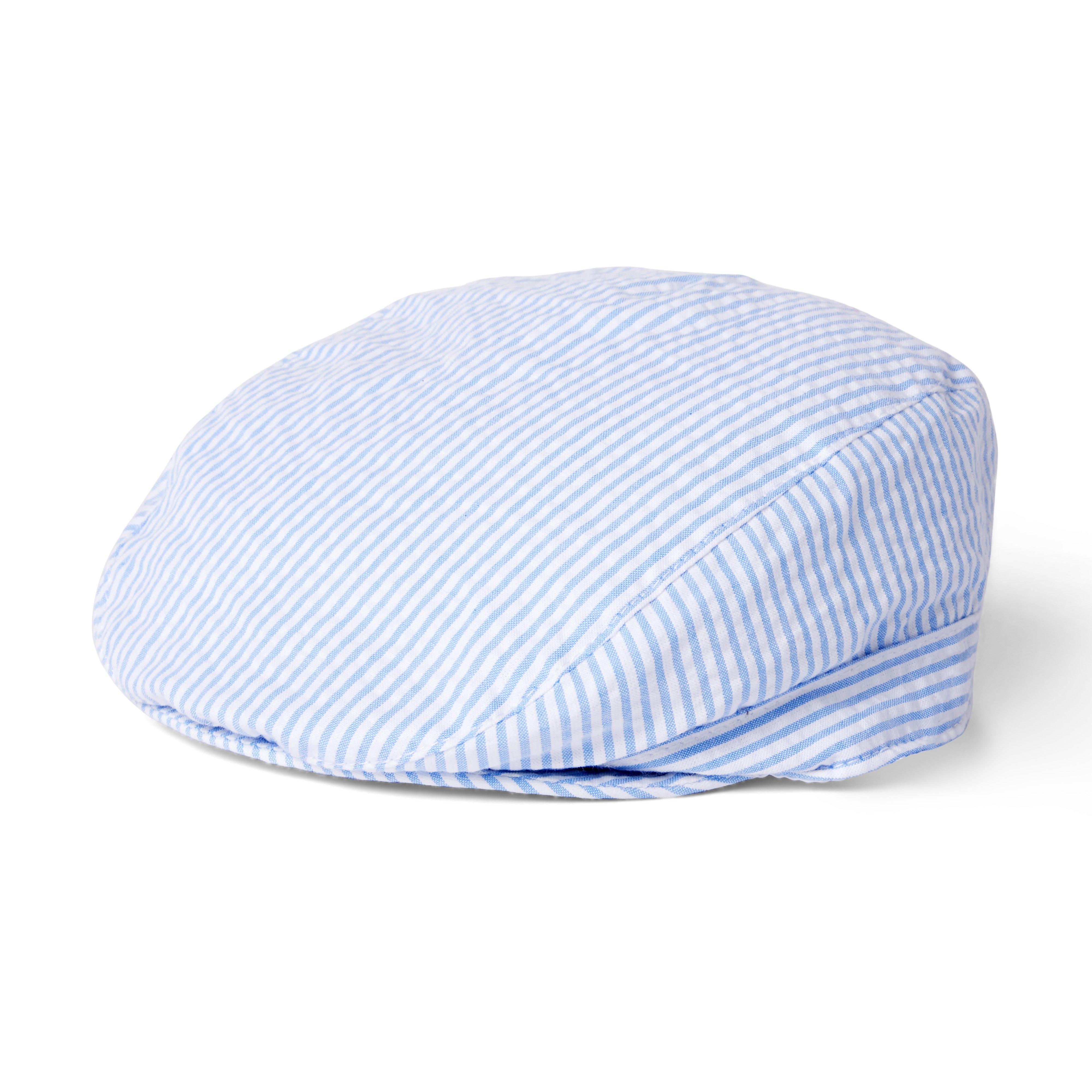 Seersucker Newsboy Cap