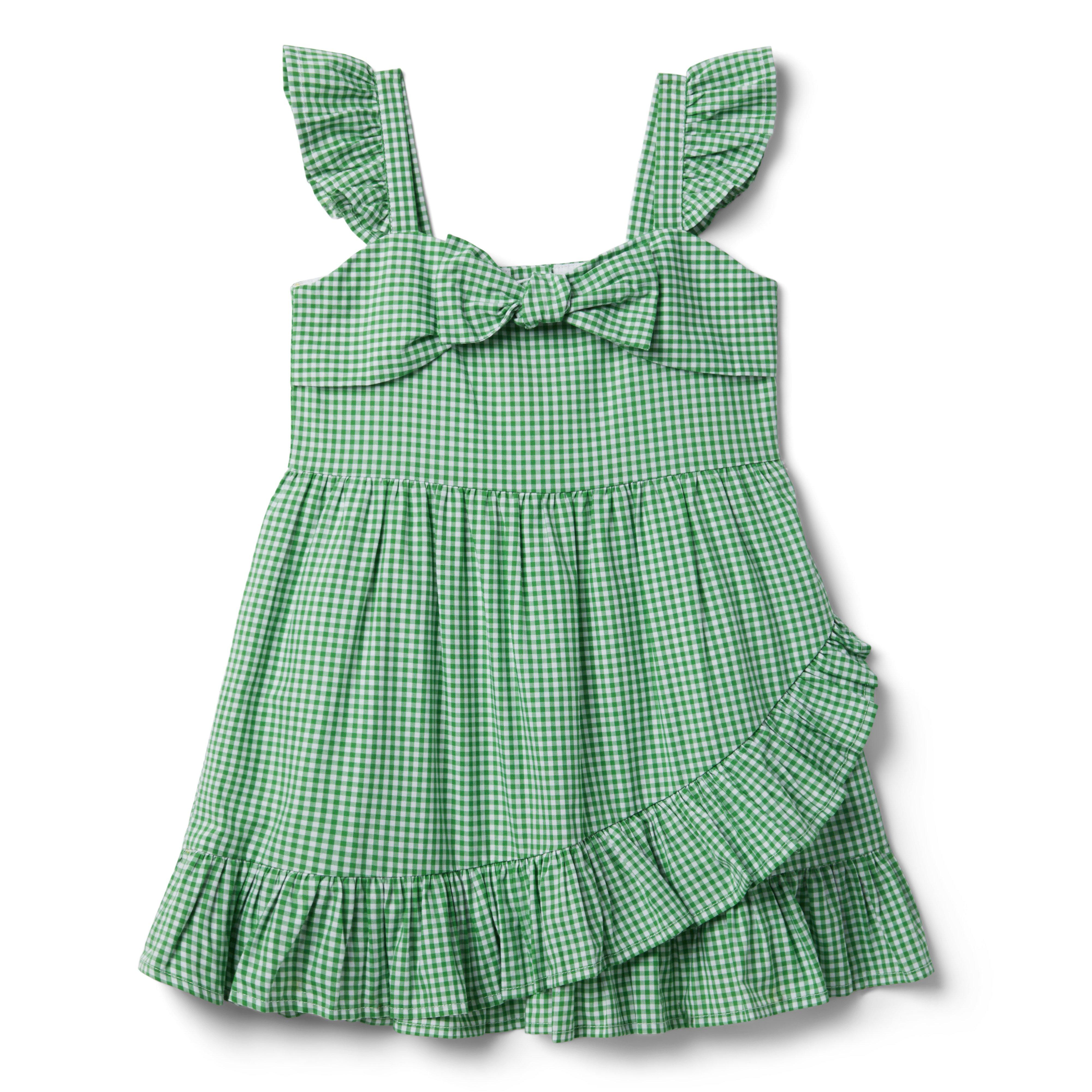 Gingham Ruffle Poplin Dress image number 0