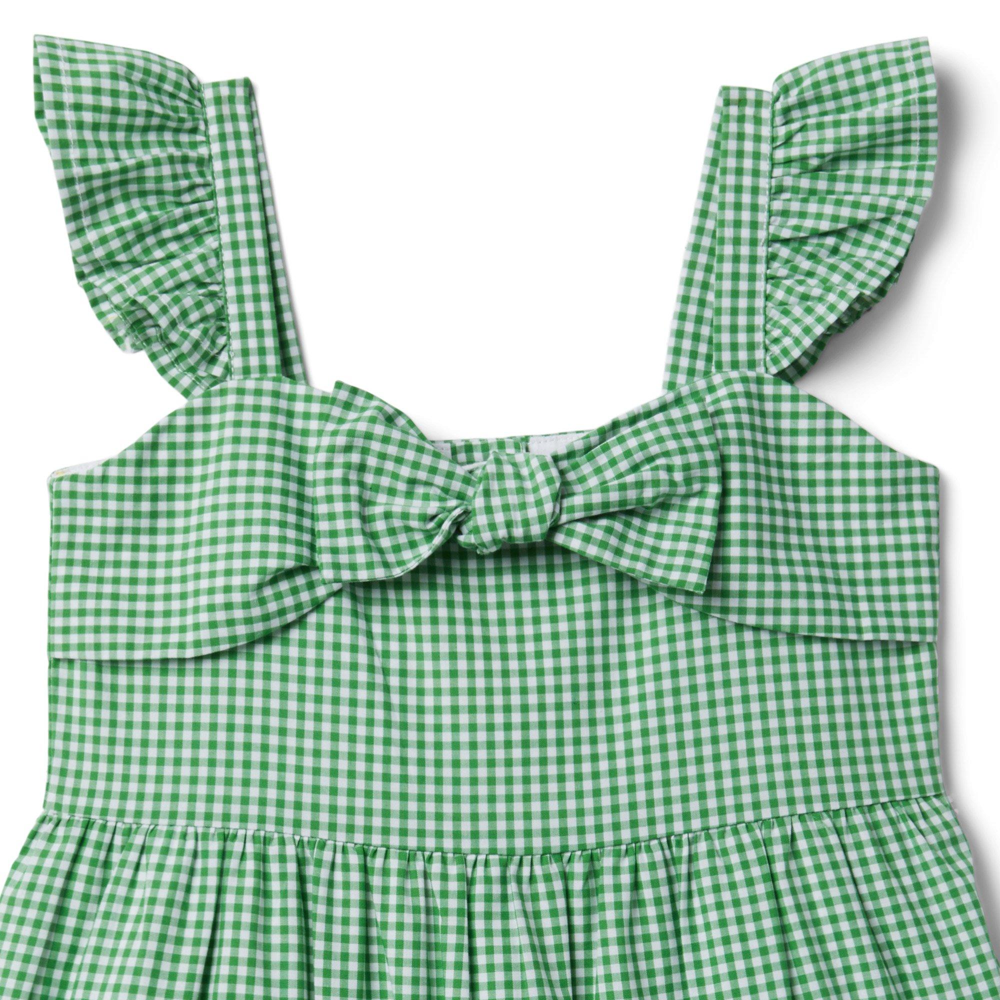 Gingham Ruffle Poplin Dress image number 2
