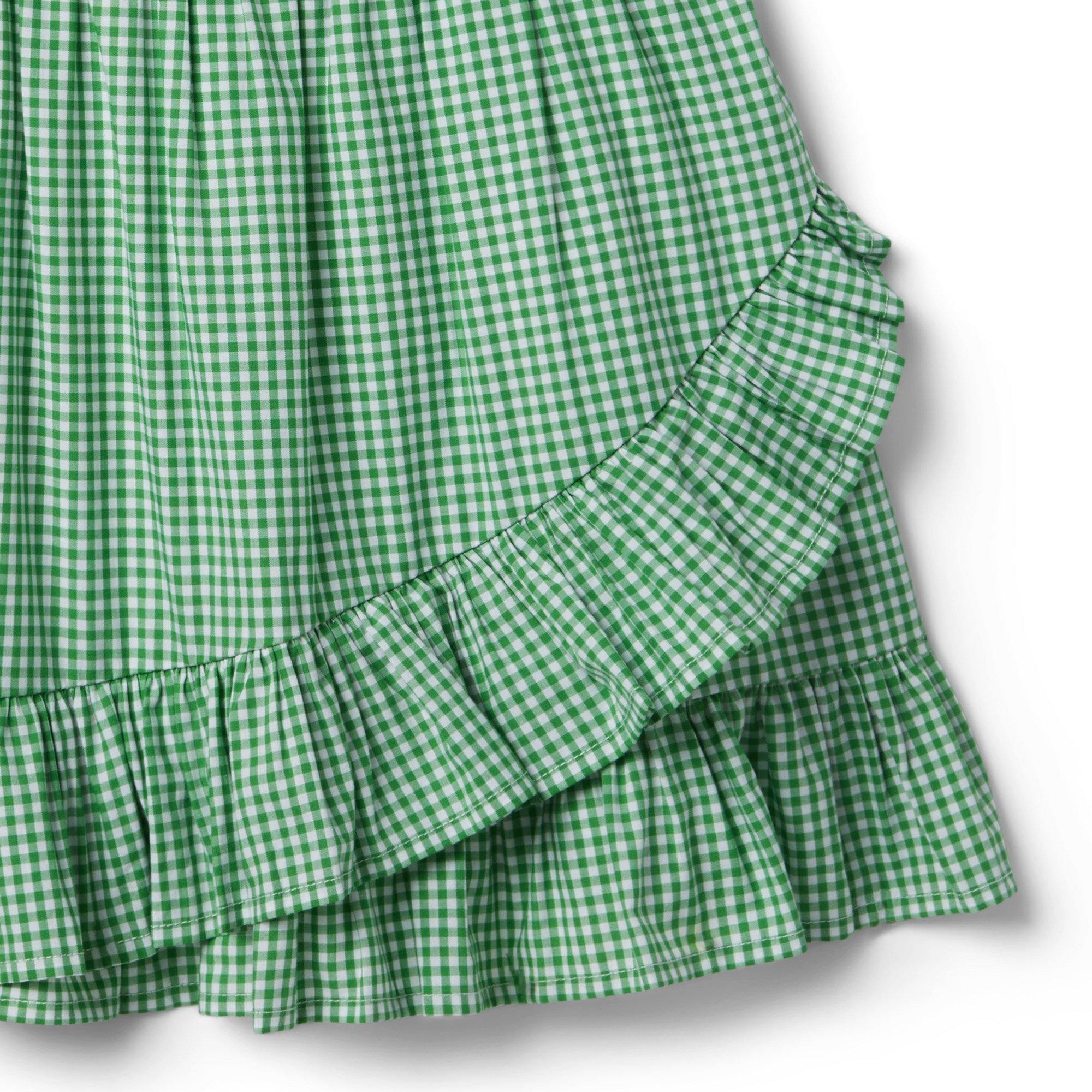 Gingham Ruffle Poplin Dress image number 3
