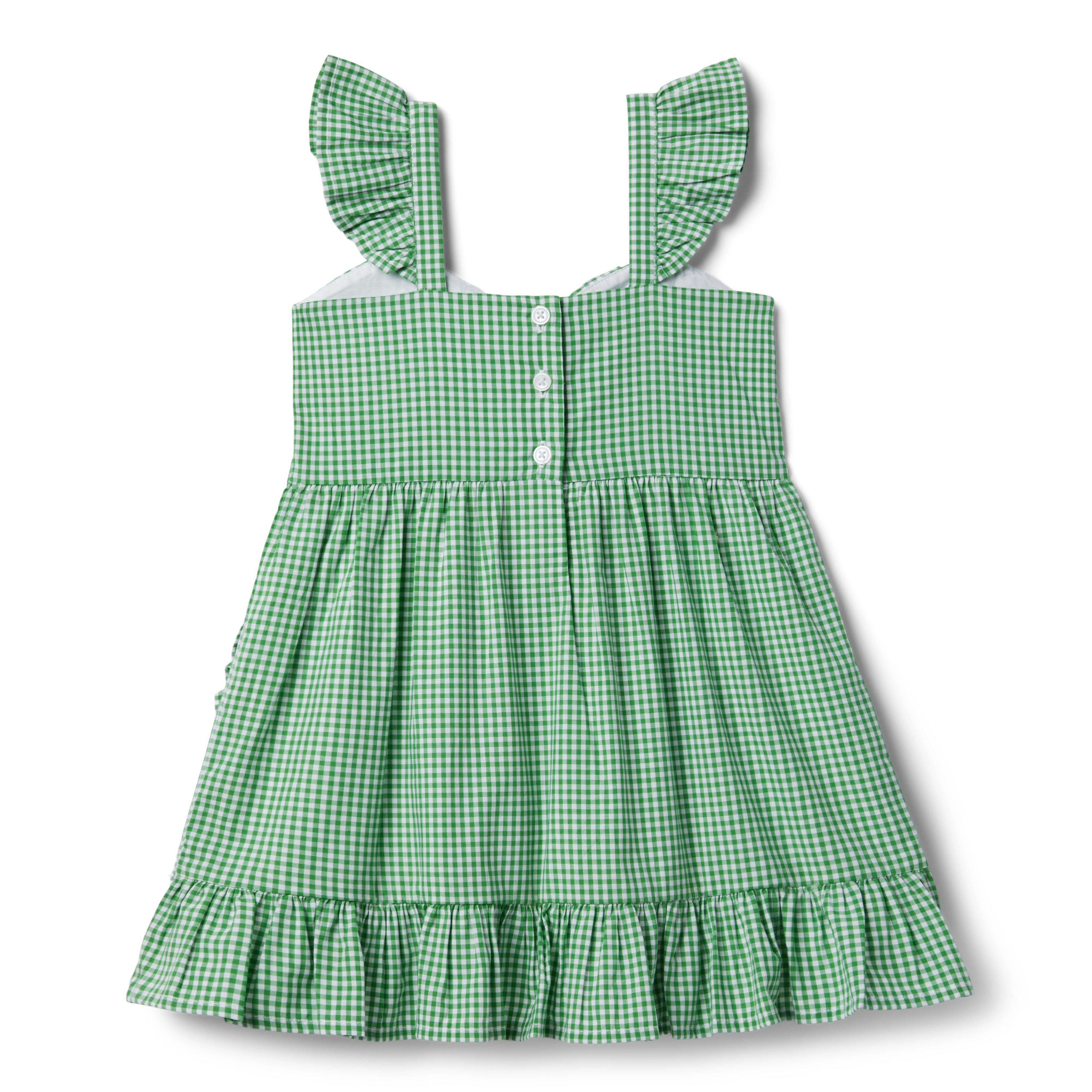 Gingham Ruffle Poplin Dress image number 1