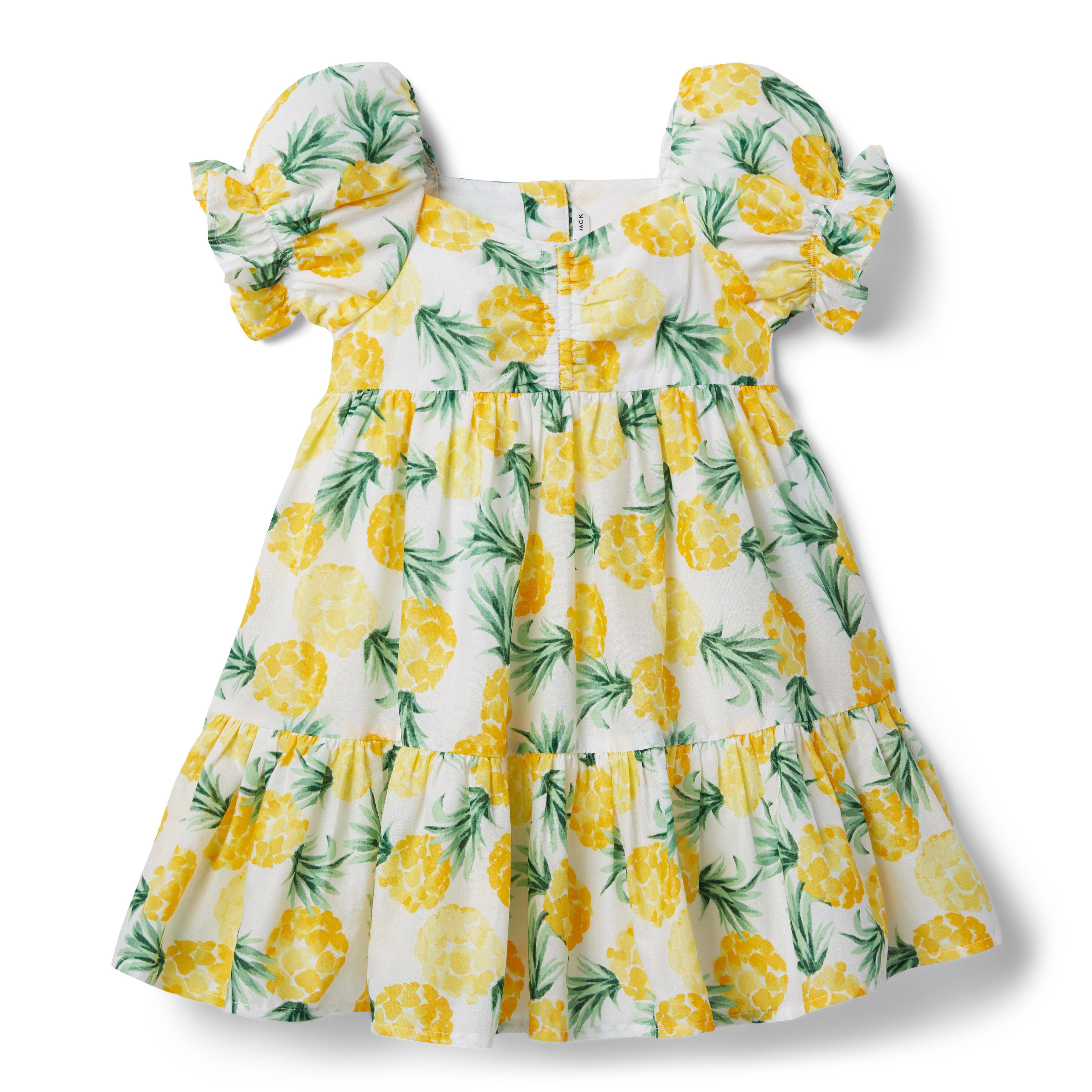Pineapple Puff Sleeve Dress image number 0