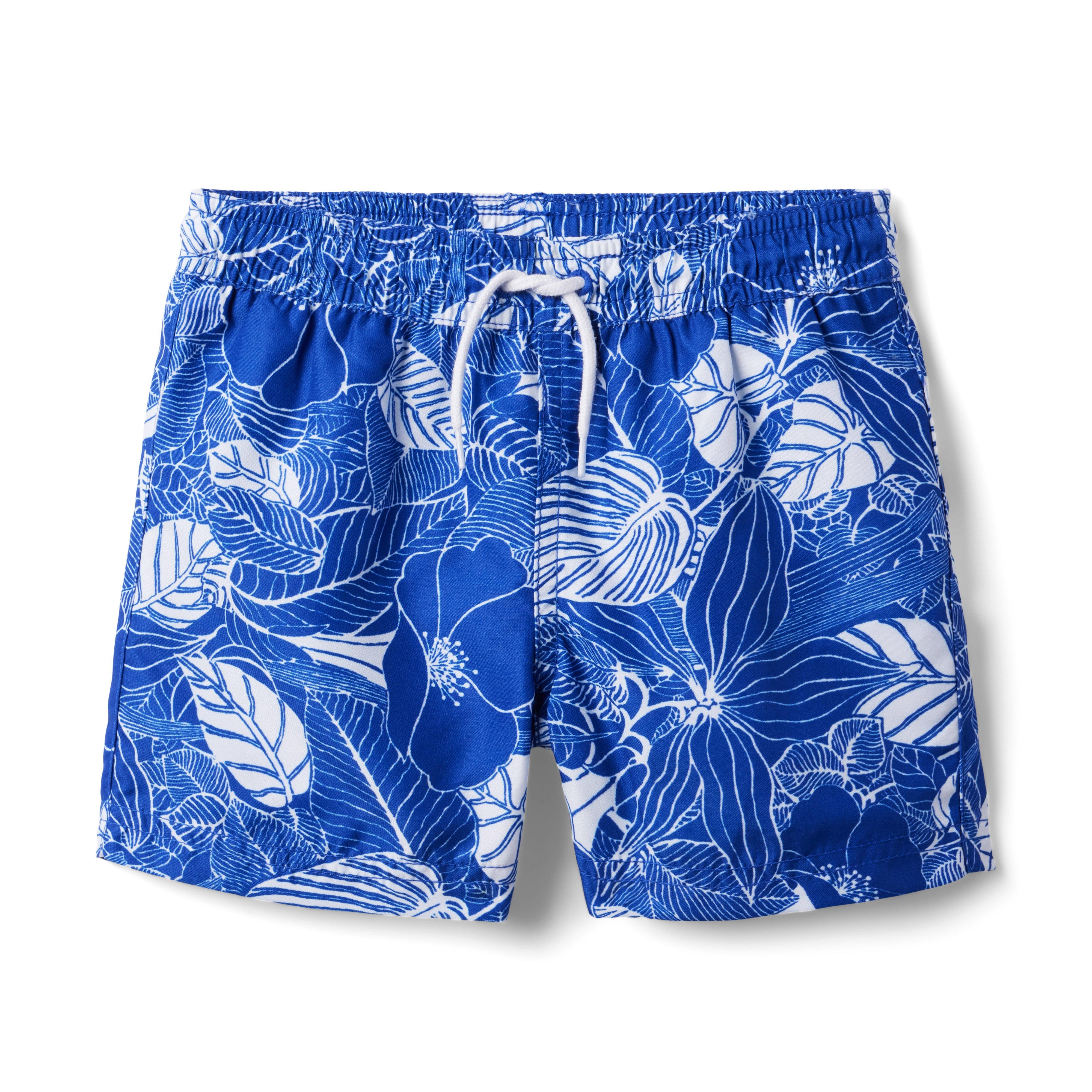 Tropical Leaf Recycled Swim Trunk image number 0