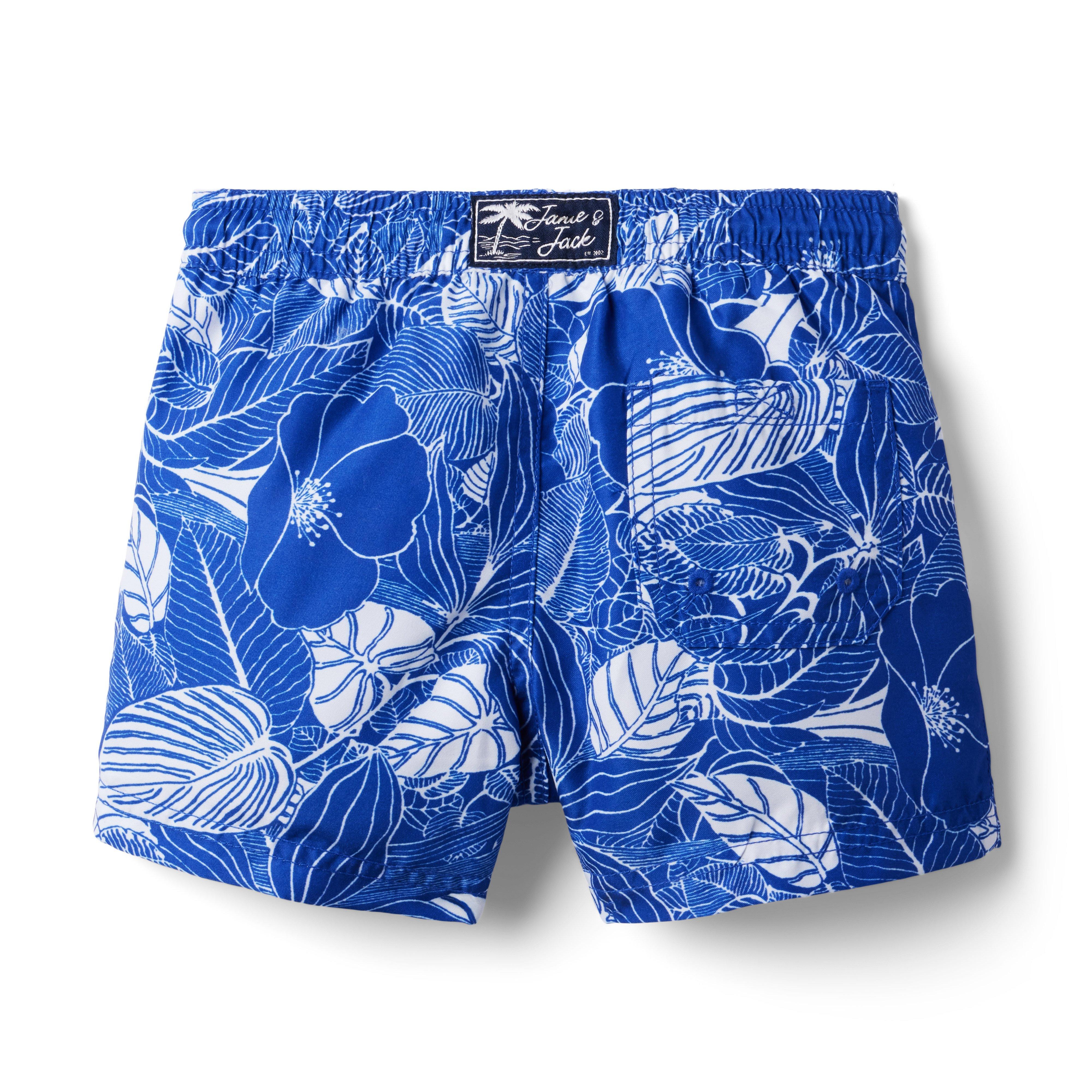 Tropical Leaf Recycled Swim Trunk image number 1