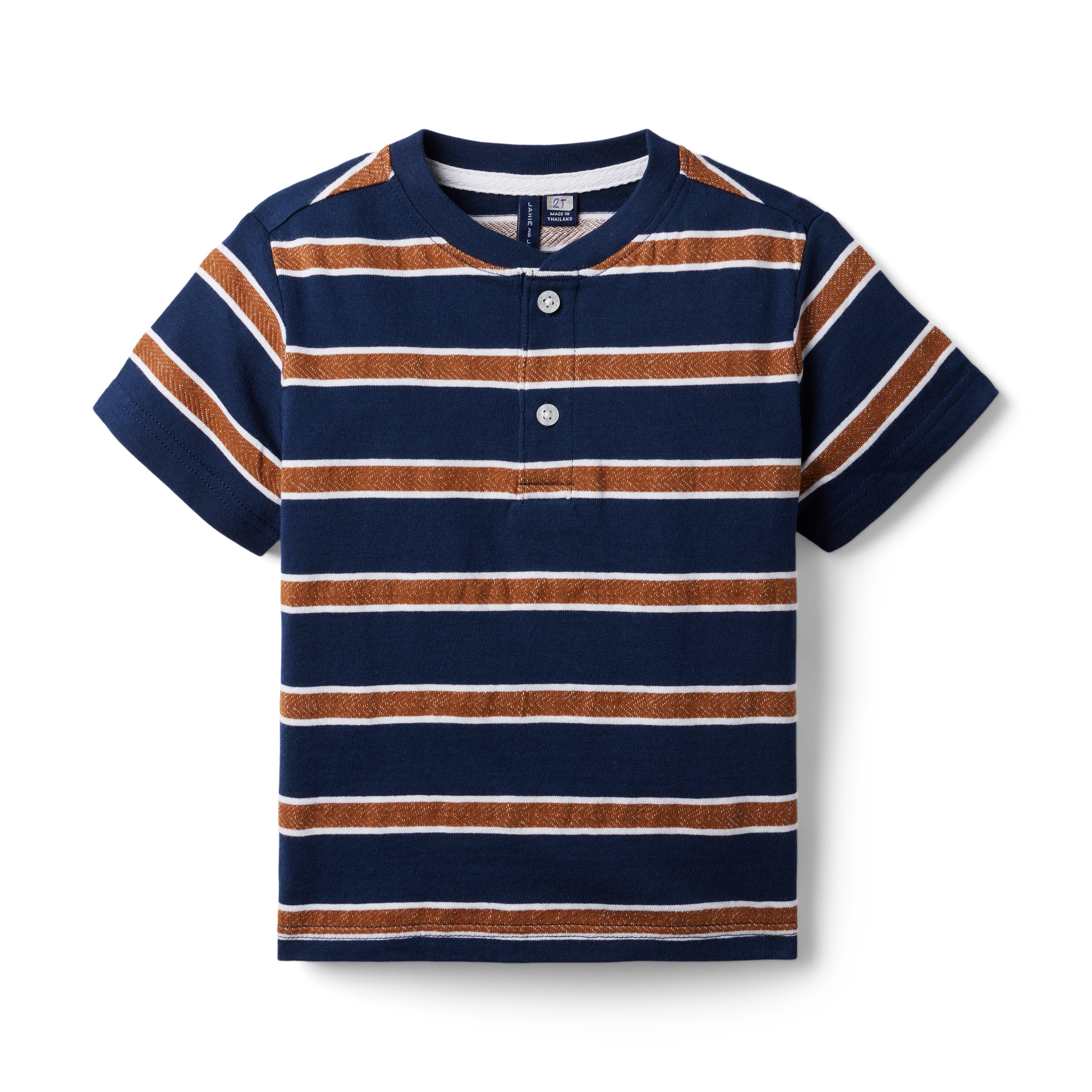 Striped Henley Tee image number 0