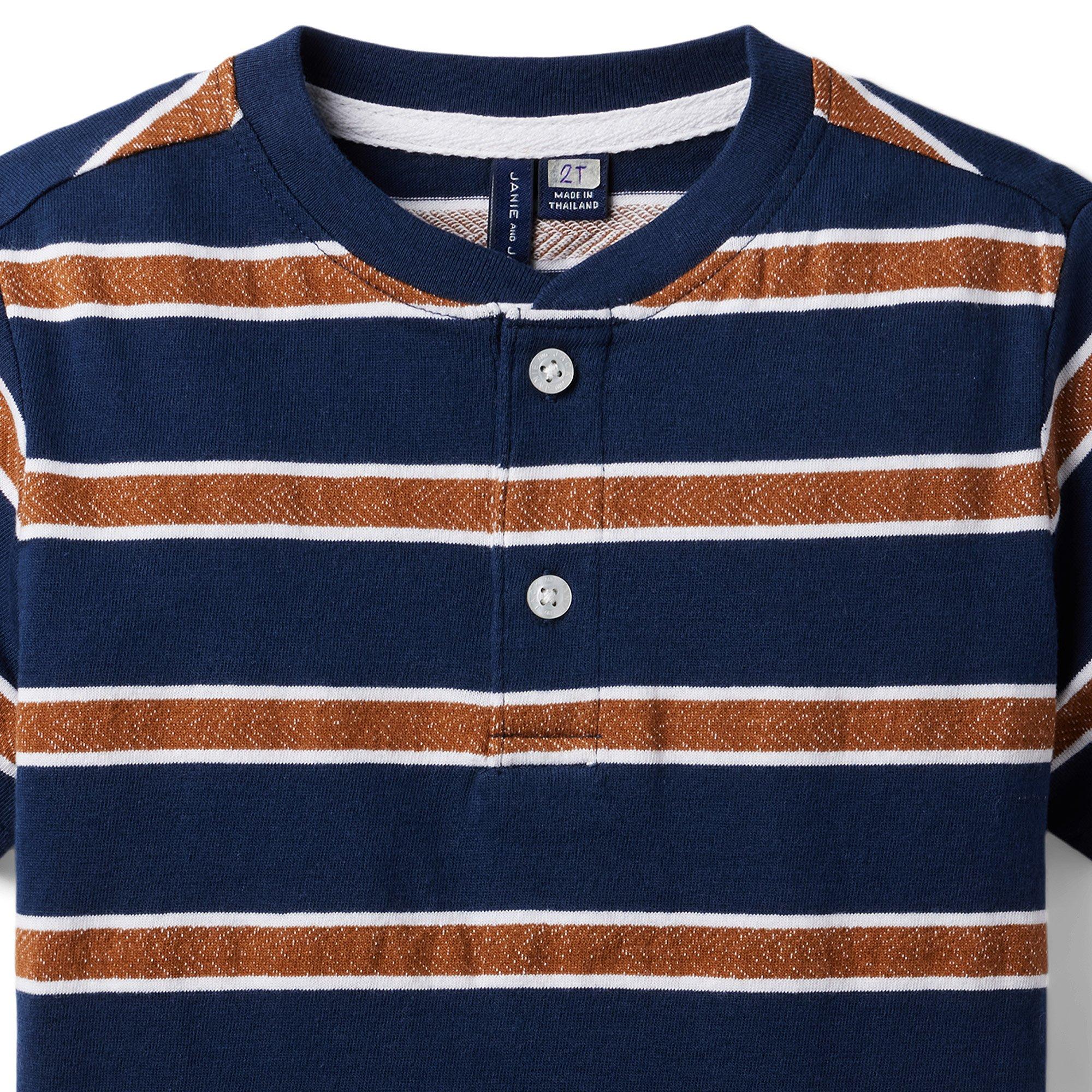 Striped Henley Tee image number 1