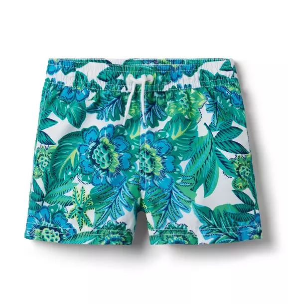 Tropical Floral Recycled Swim Trunk