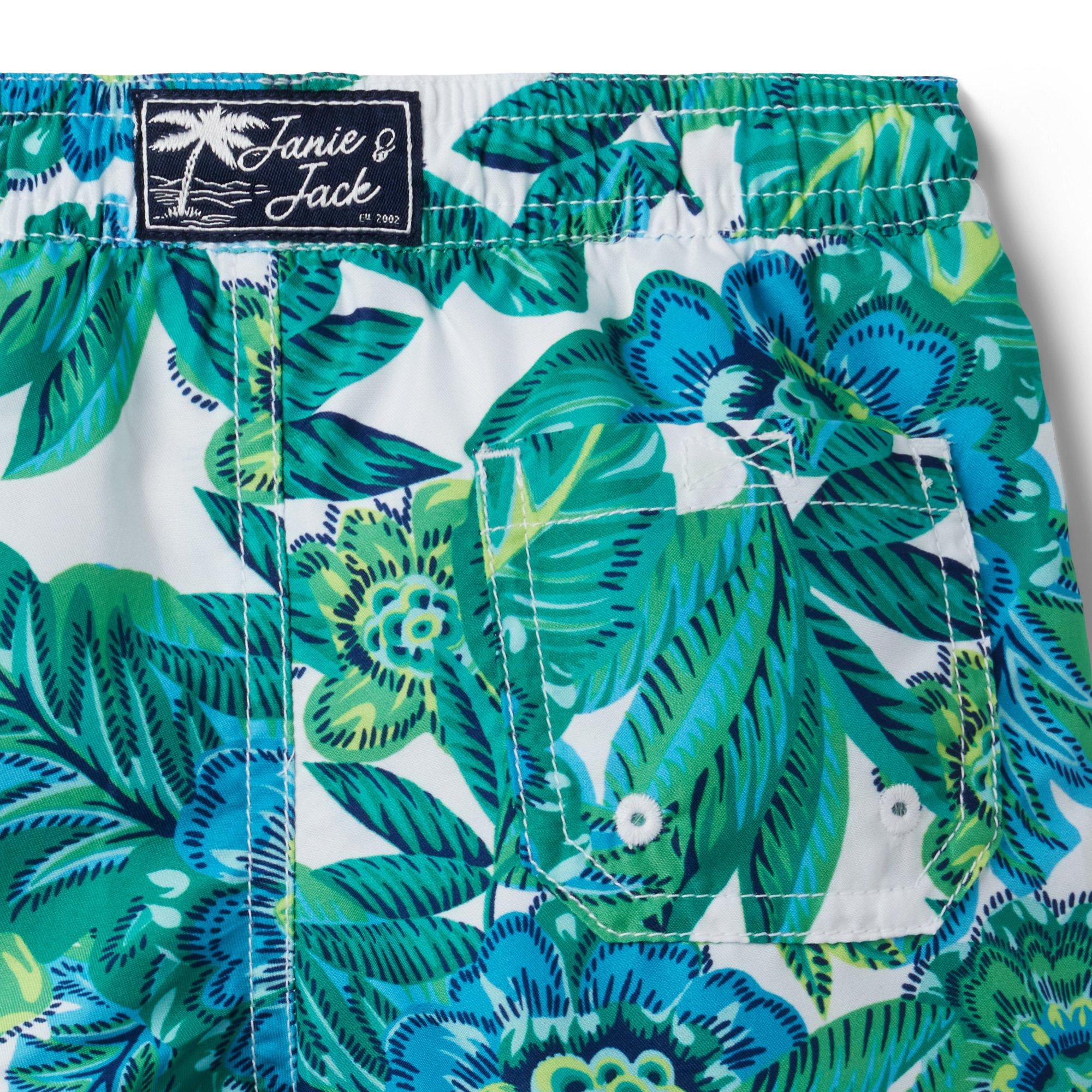 Tropical Floral Recycled Swim Trunk image number 2