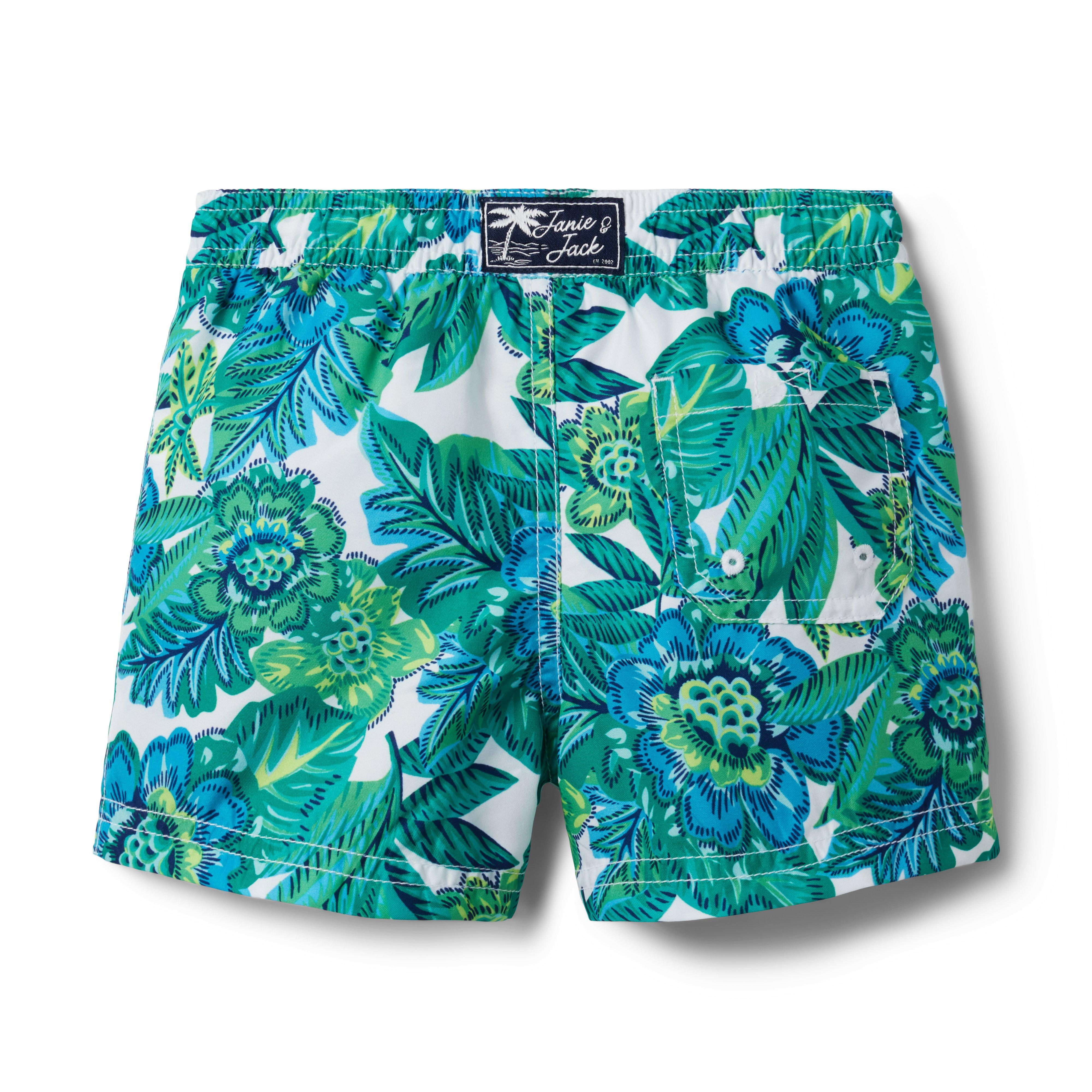 Tropical Floral Recycled Swim Trunk image number 1