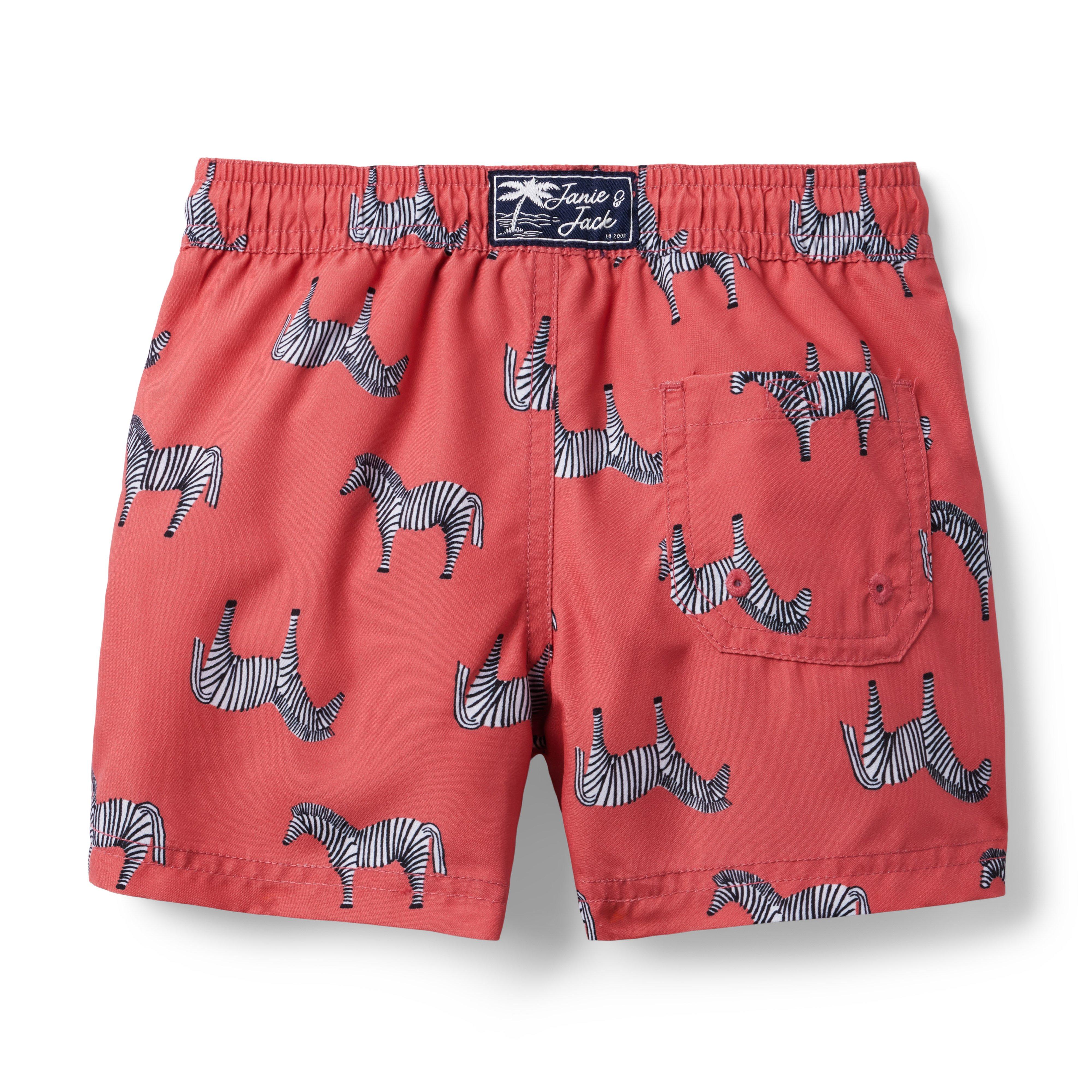 Zebra Recycled Swim Trunk image number 1