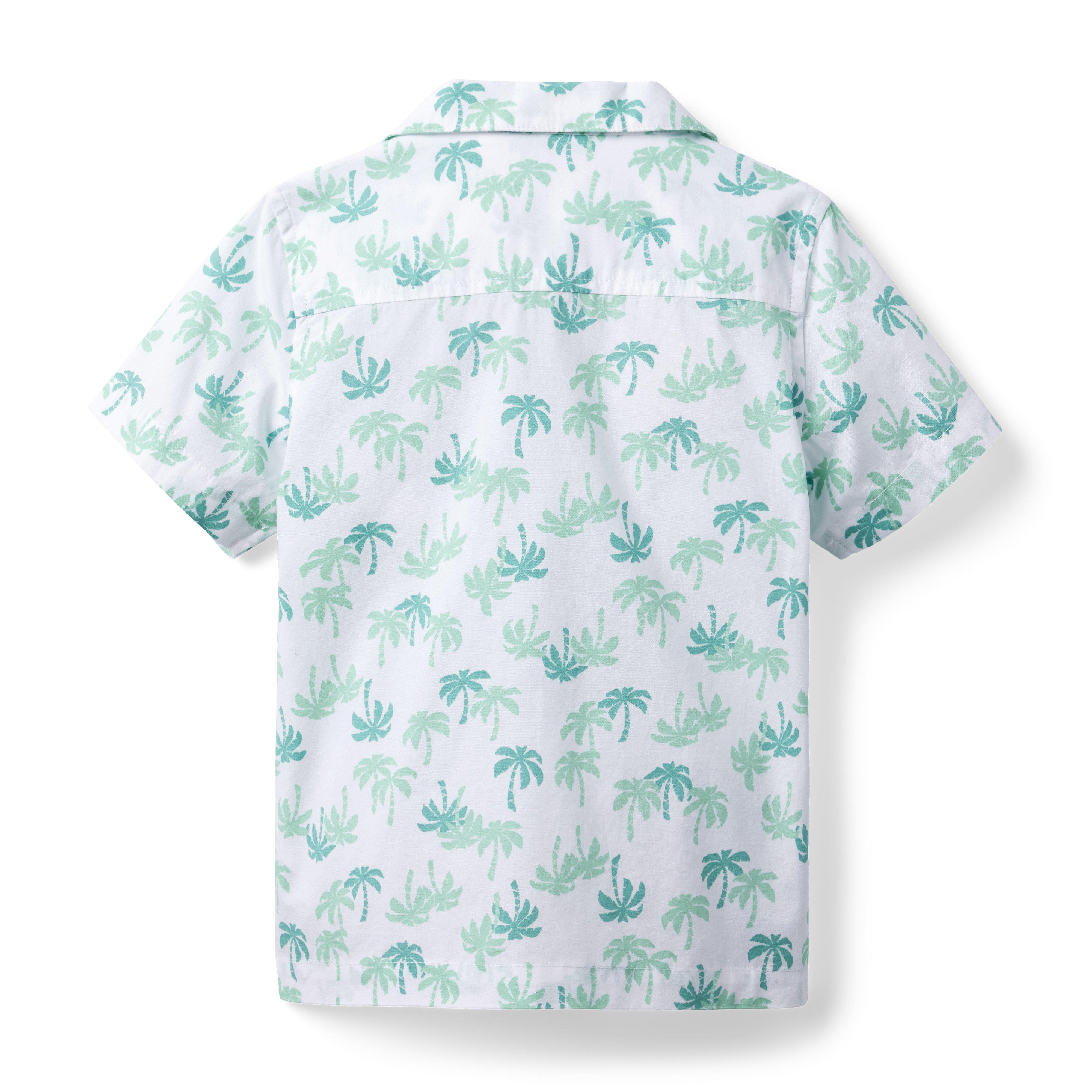 Palm Tree Poplin Cabana Shirt image number 1