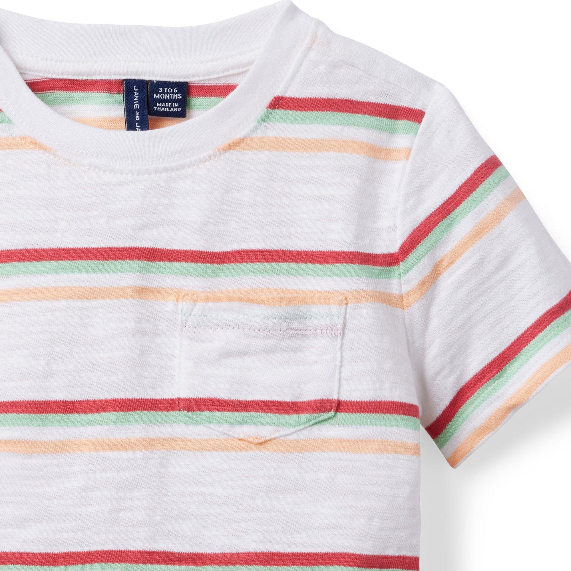 Striped Slub Pocket Tee image number 1