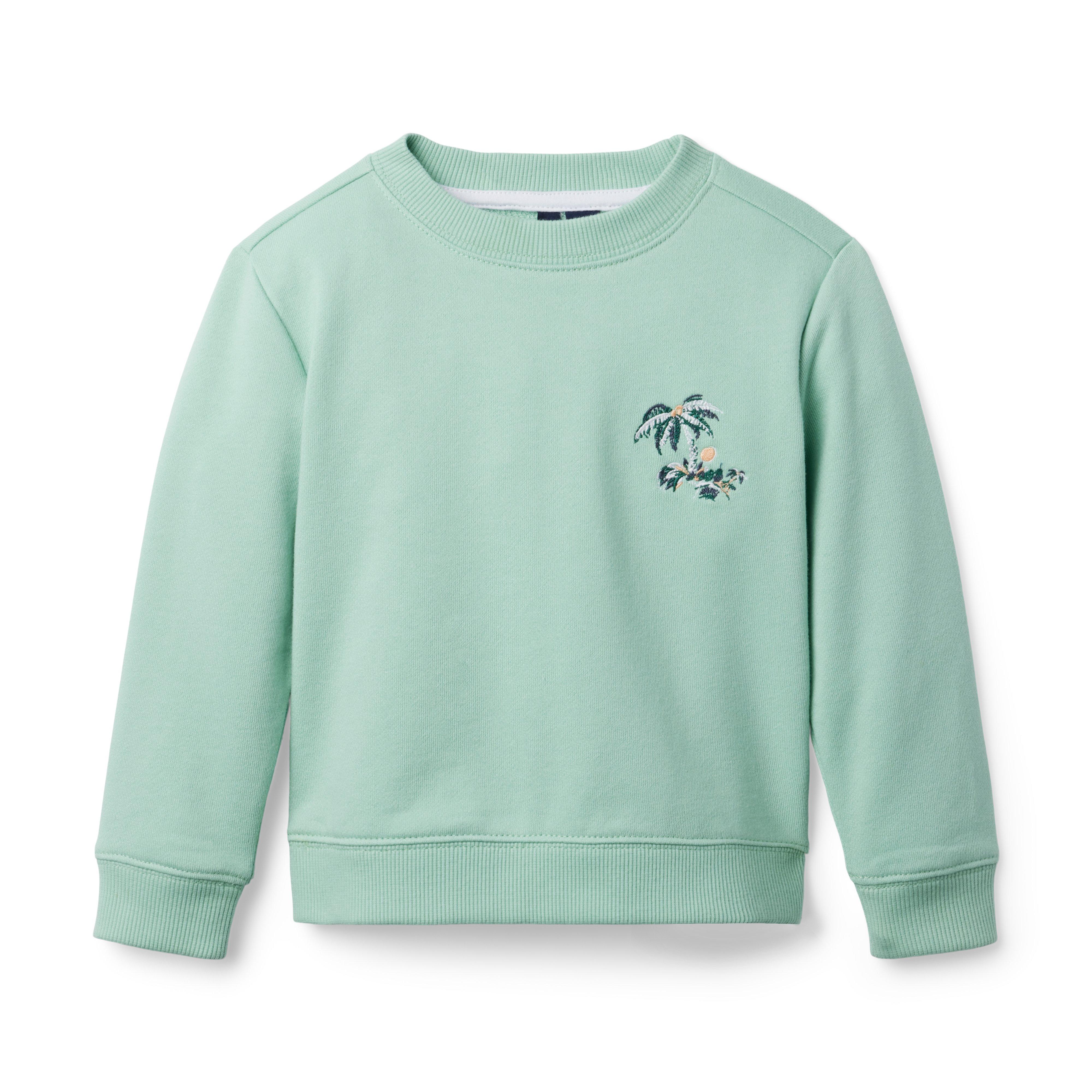 Embroidered Palm Tree Sweatshirt