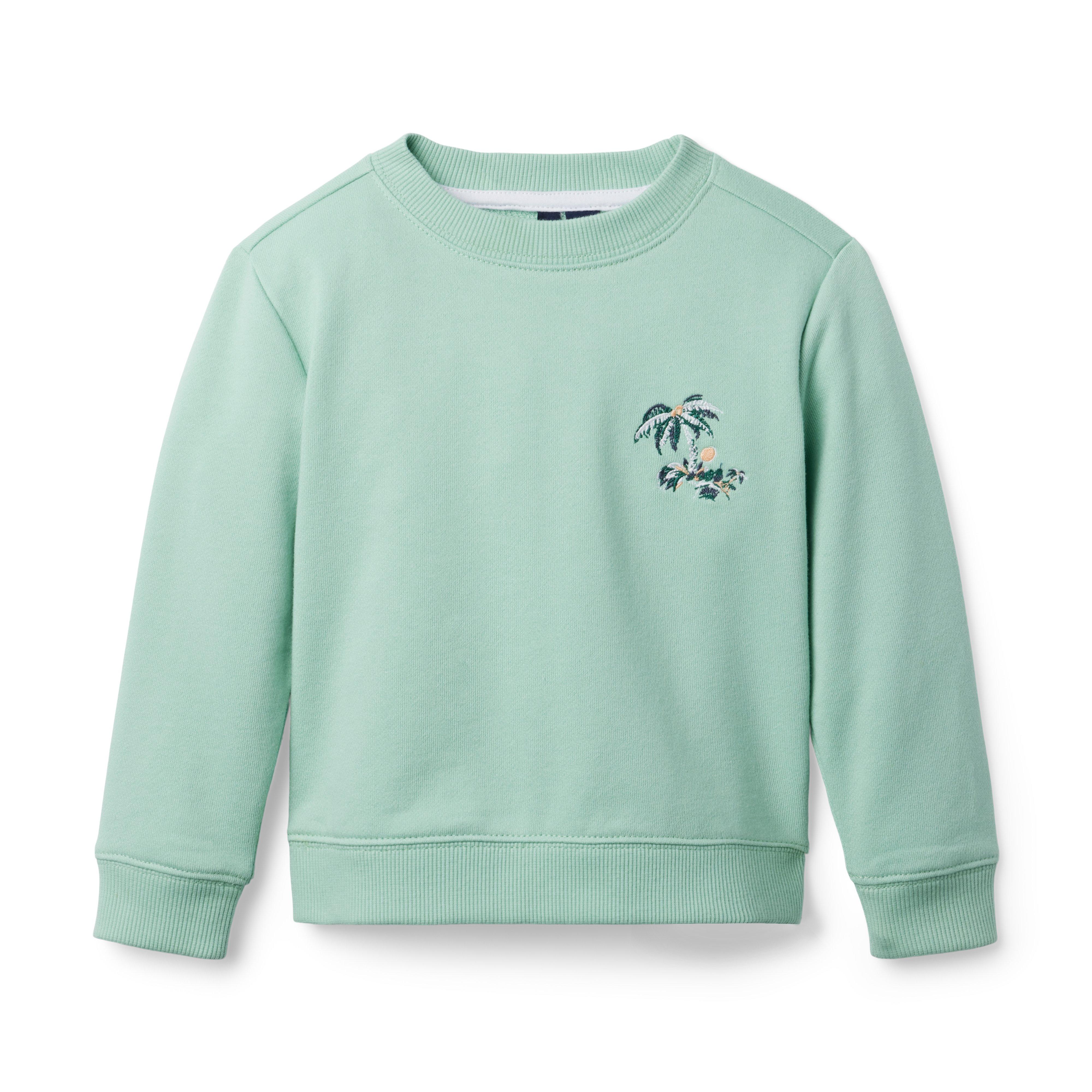 Embroidered Palm Tree Sweatshirt image number 0