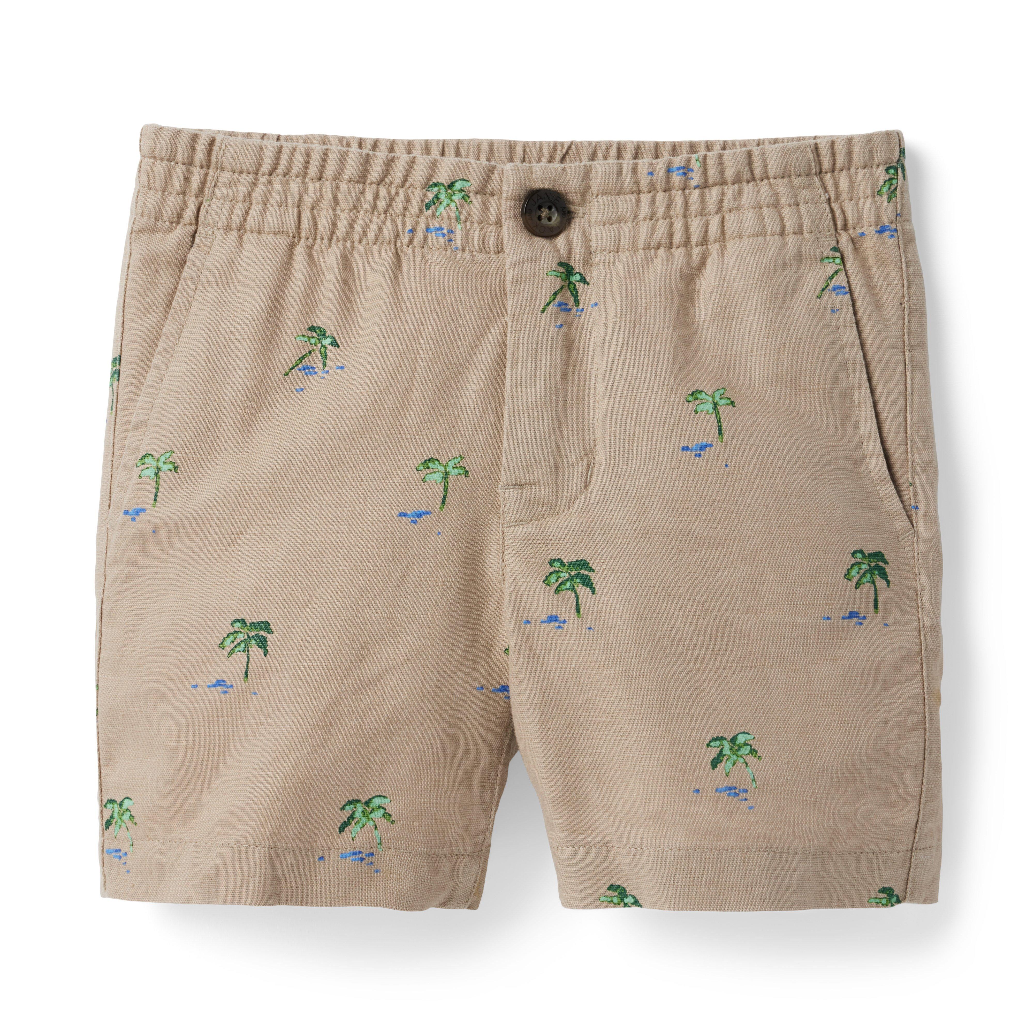 Palm Tree Linen Short