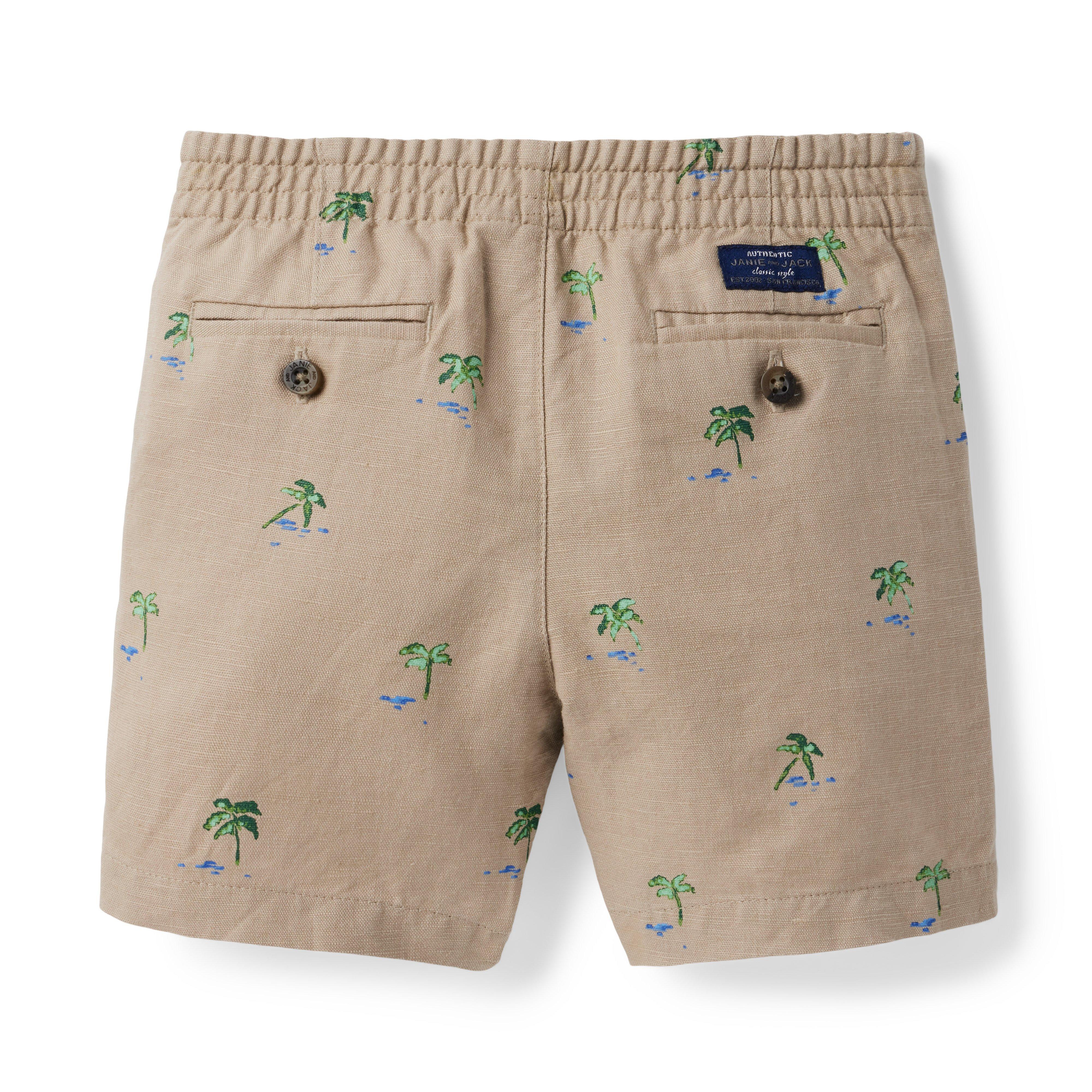 Palm Tree Linen Short image number 1