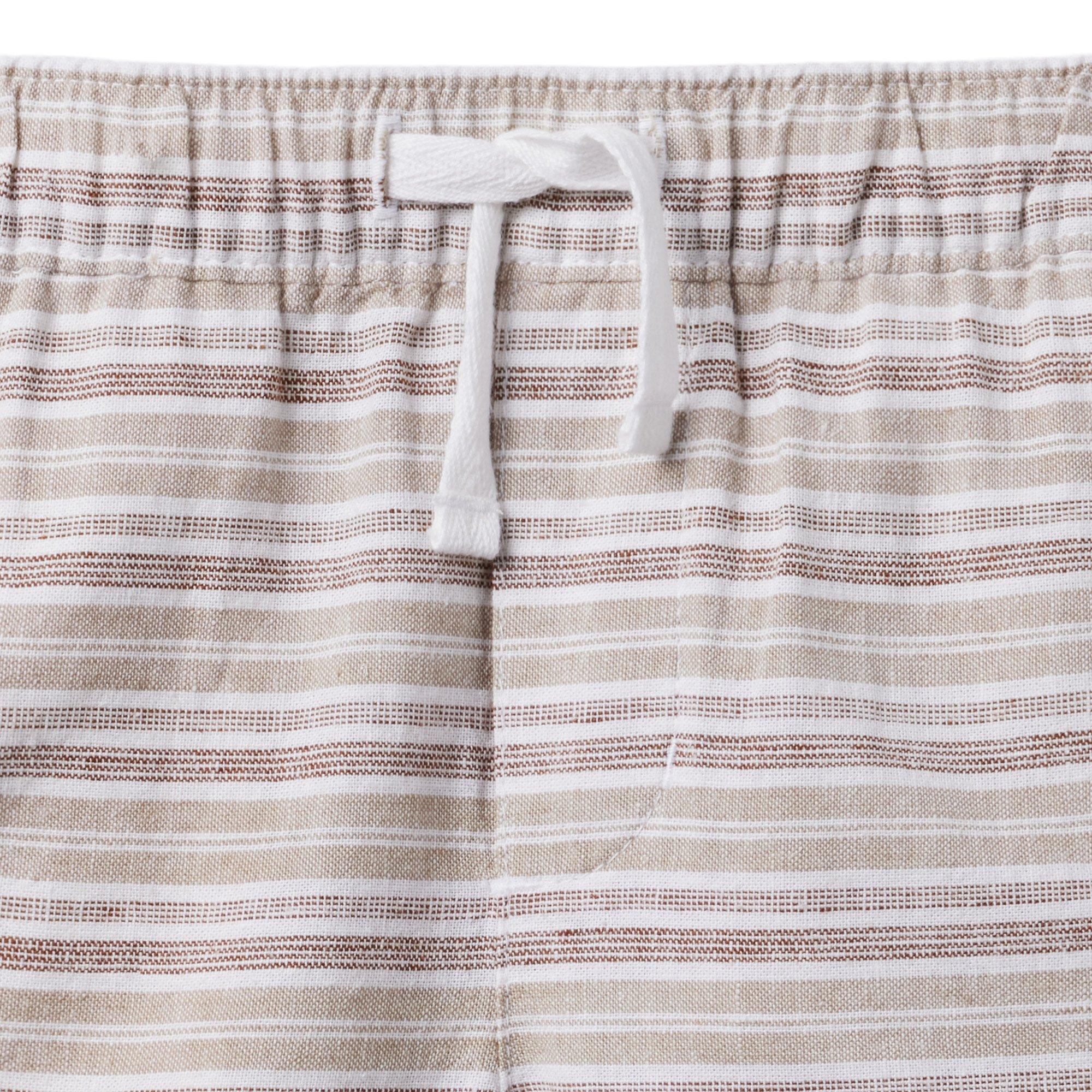 Striped Linen Pull-On Short image number 2